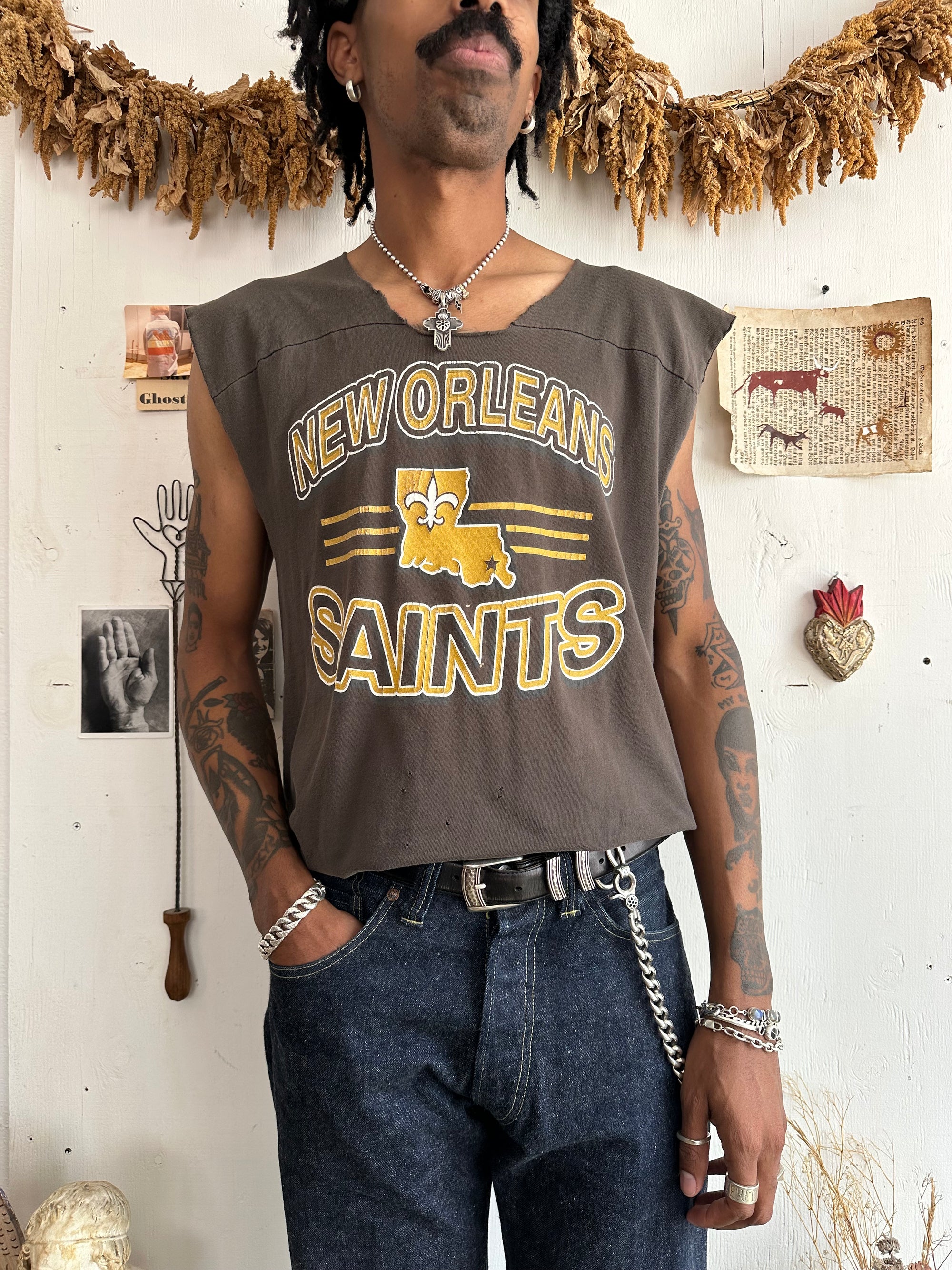 1990s Faded New Orleans Saints Muscle Tee