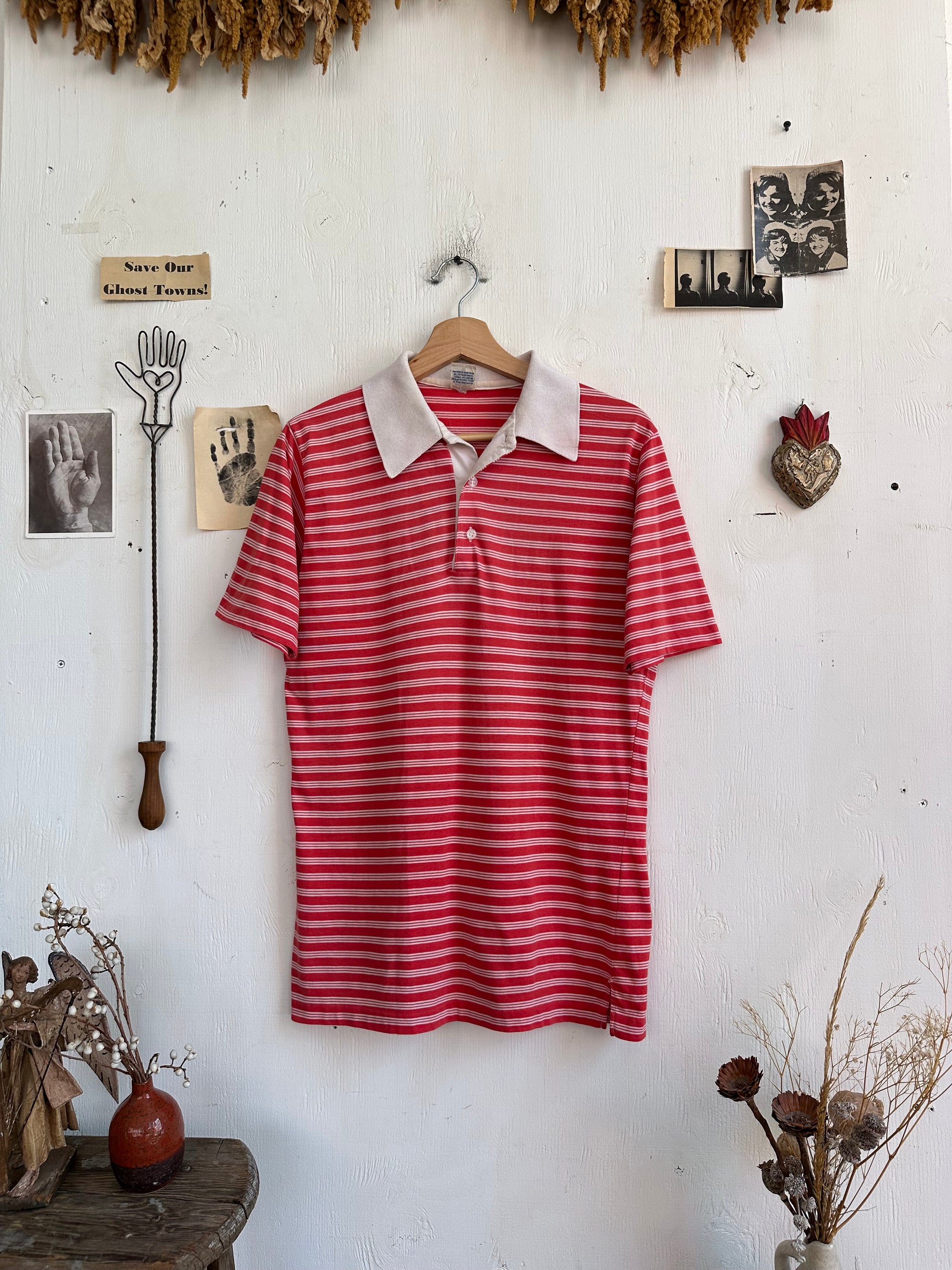 1970s Paper Thin Striped Polo