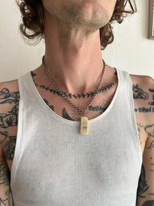 Vintage Scrimshaw Necklace (18”)