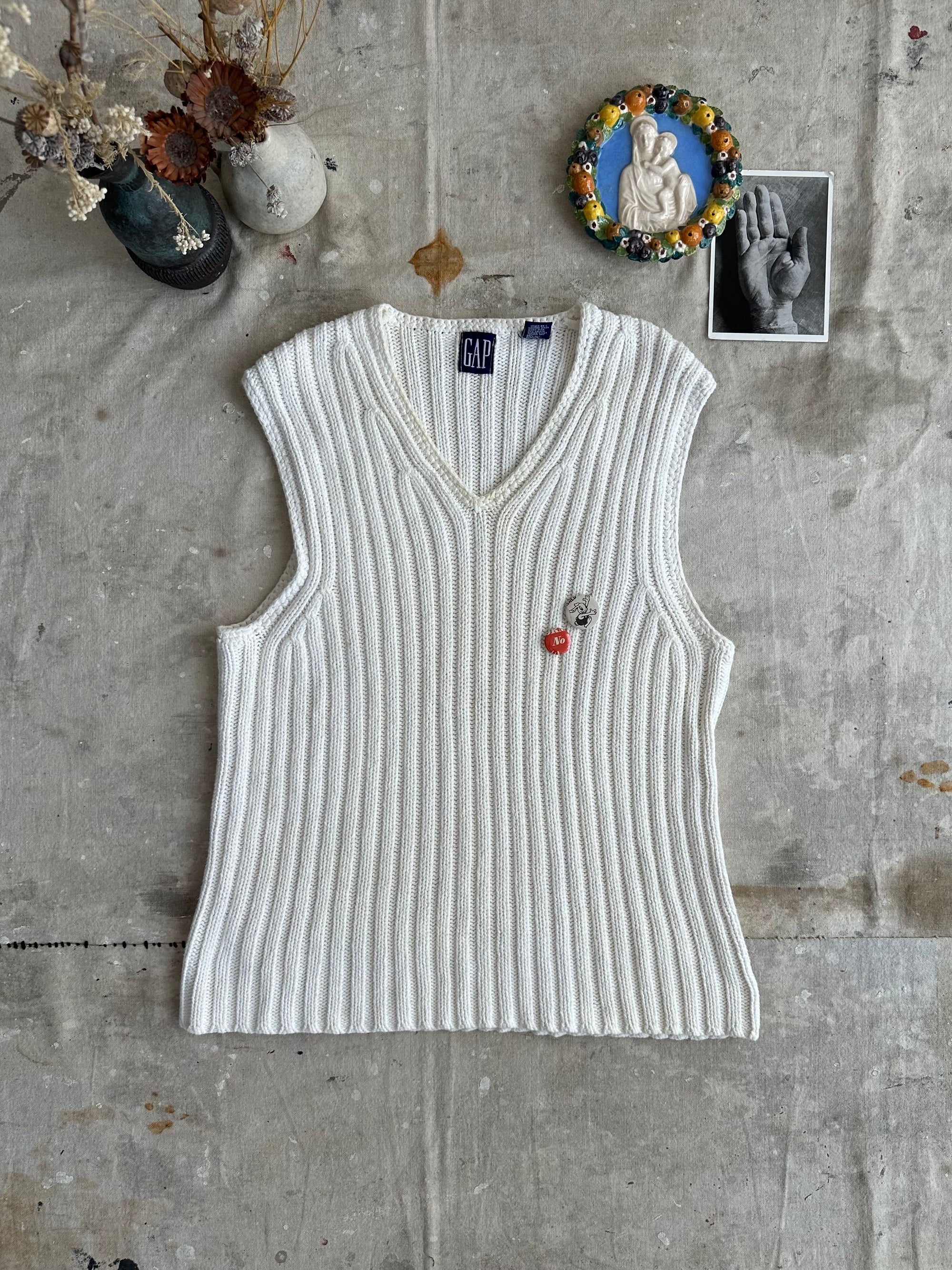 1990s GAP Knit Vest W/ Pins