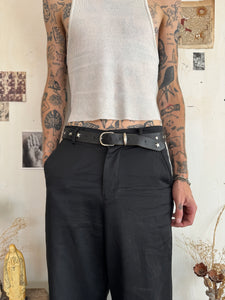 Hand Studded Leather Belt W/ Stars (36" - 38")