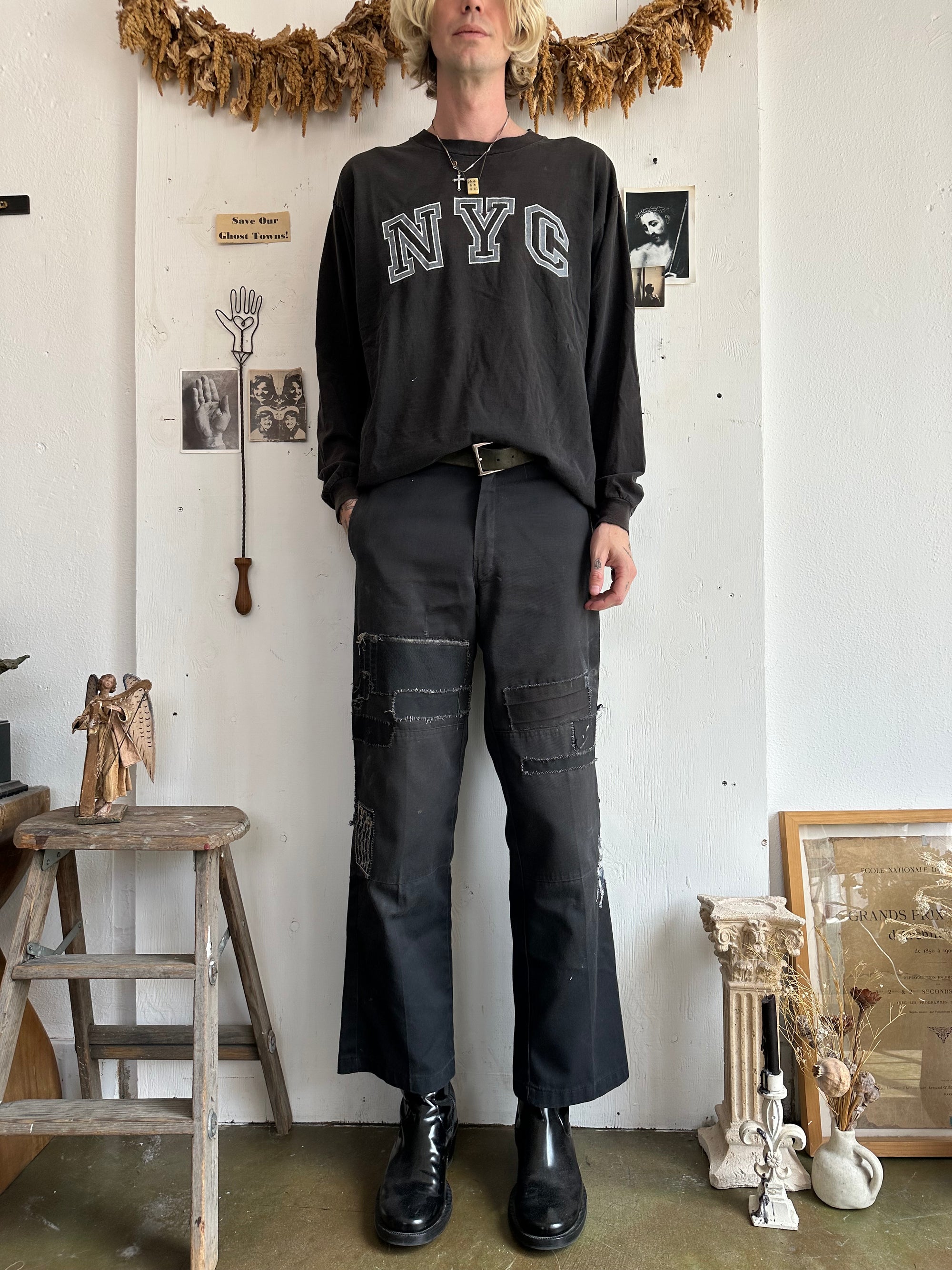 1990s Faded Collegiate NYC Long Sleeve