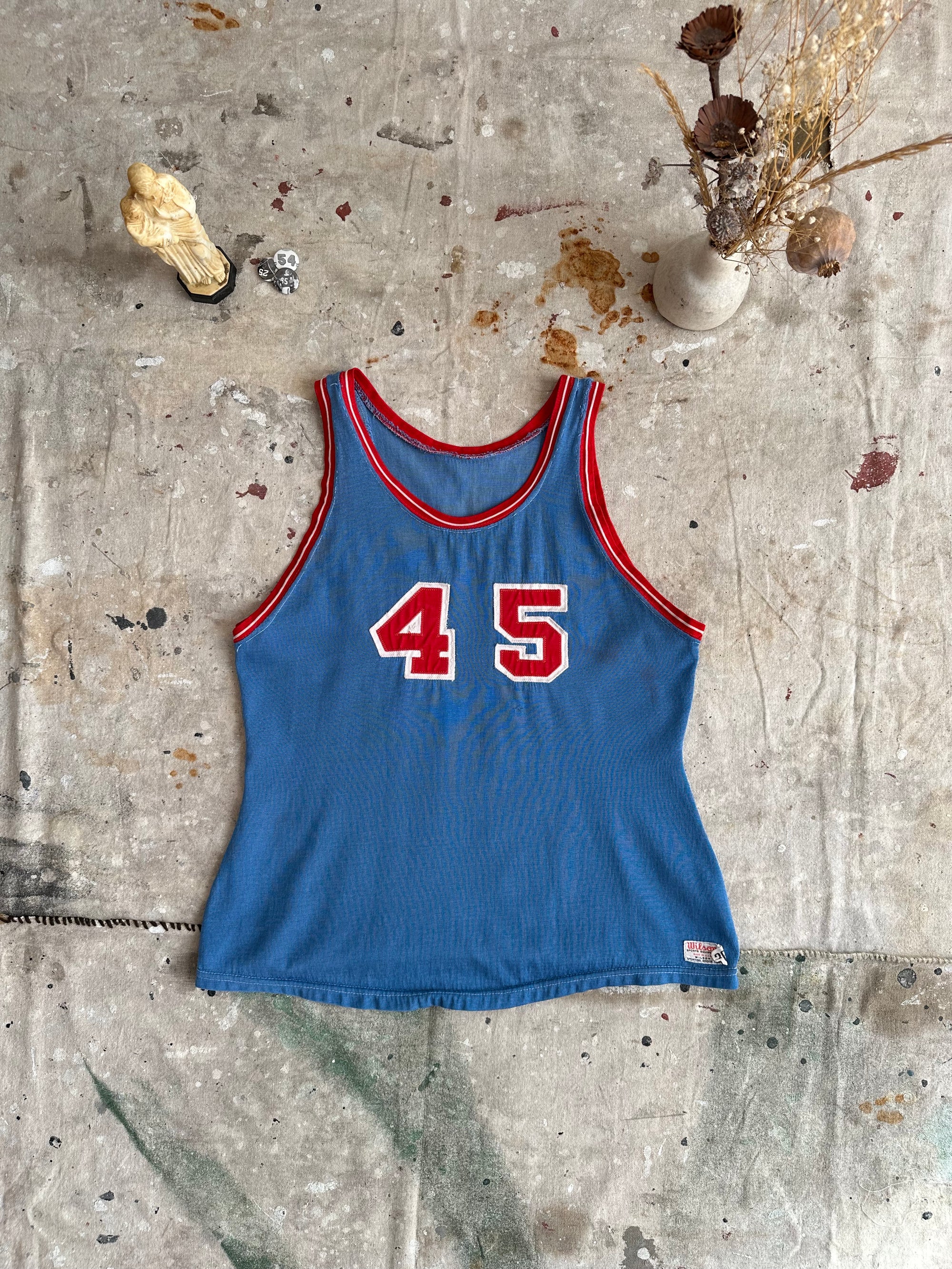 1960s Number 45 Rayon Jersey Tank