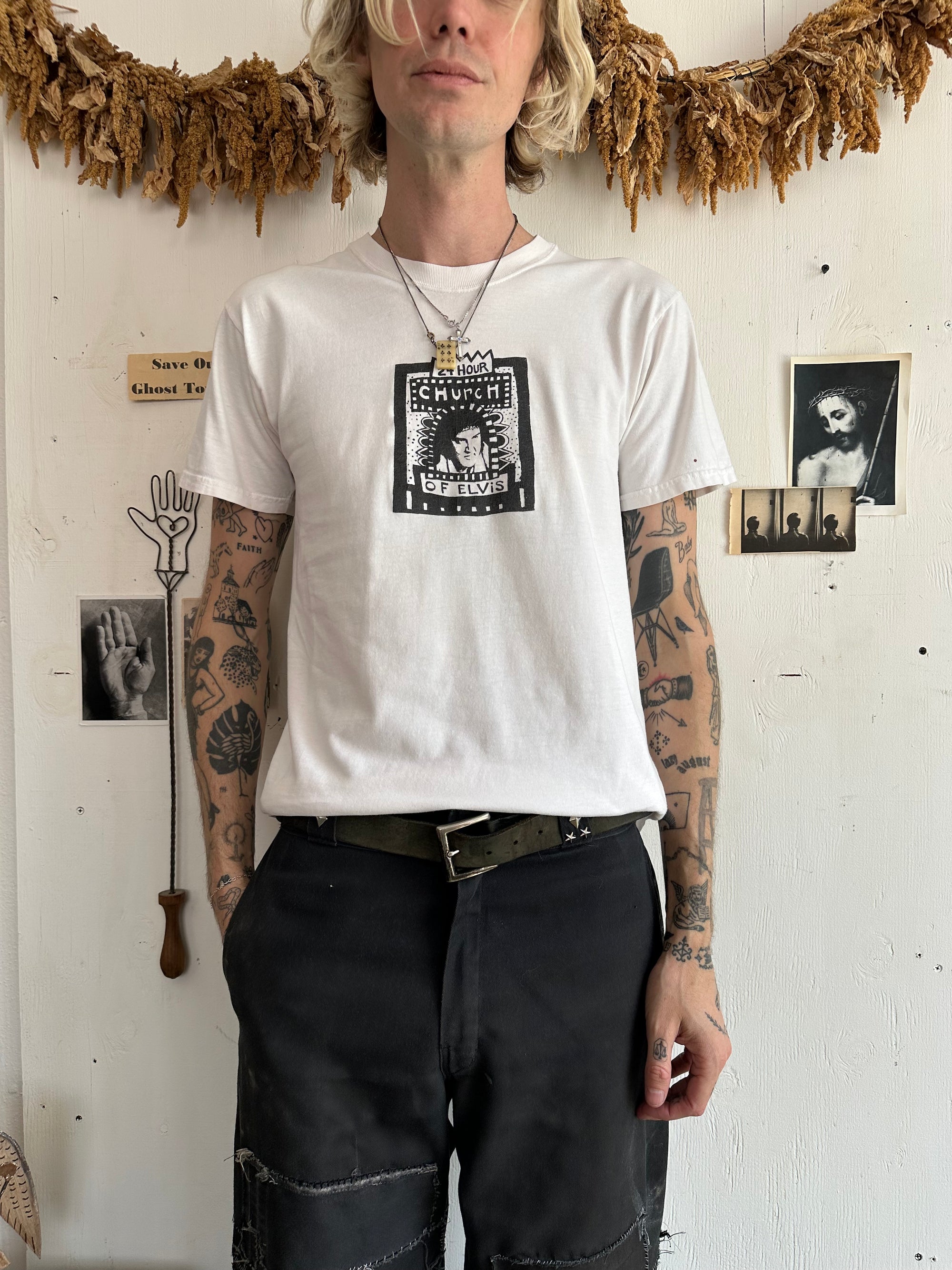1990s “24 Hour Church of Elvis” Art Gallery Tee
