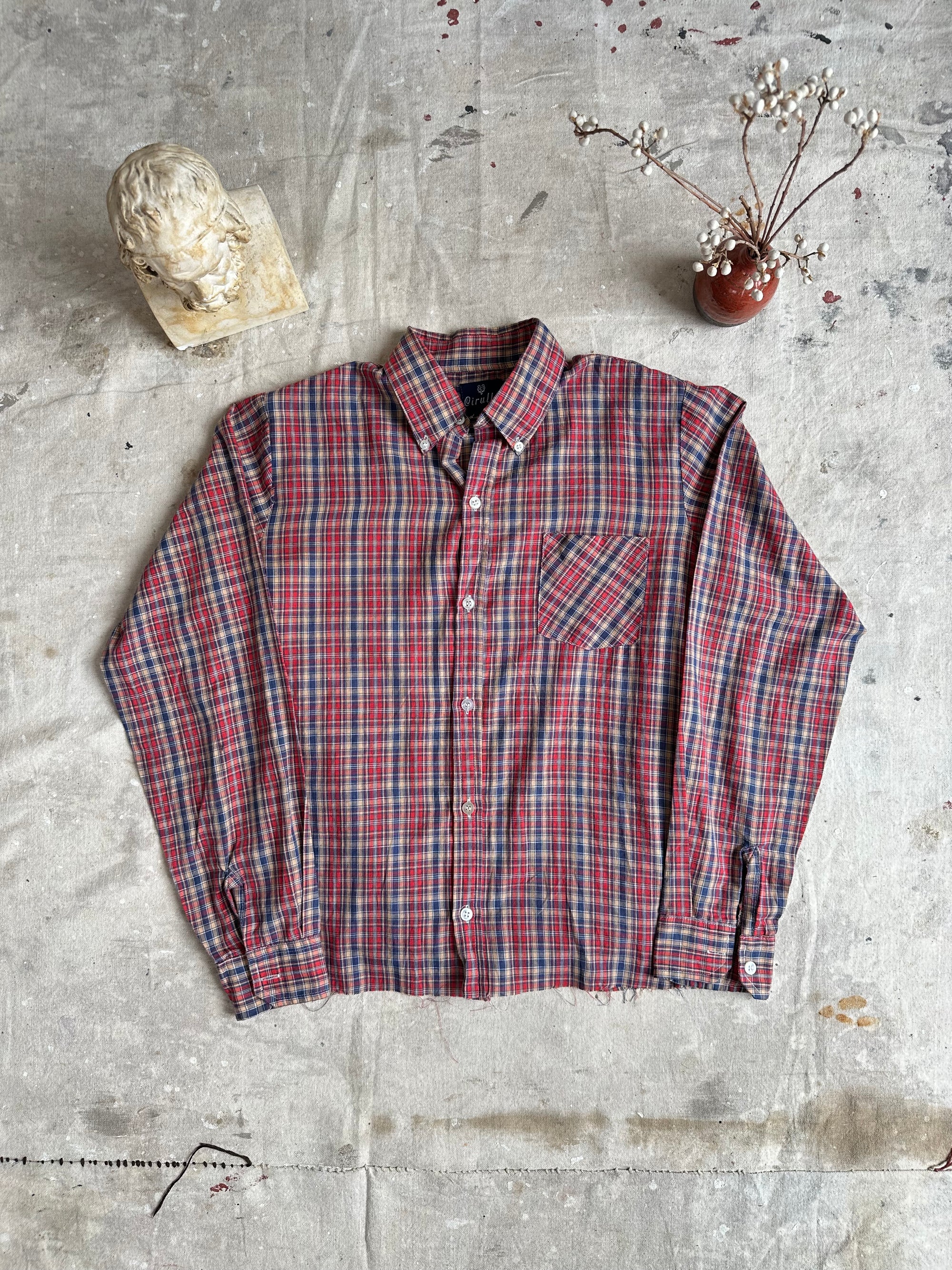 1980s Paper Thin Plaid Button Down