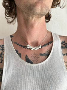 Vintage Aces Ceramic Bead Necklace (15”)