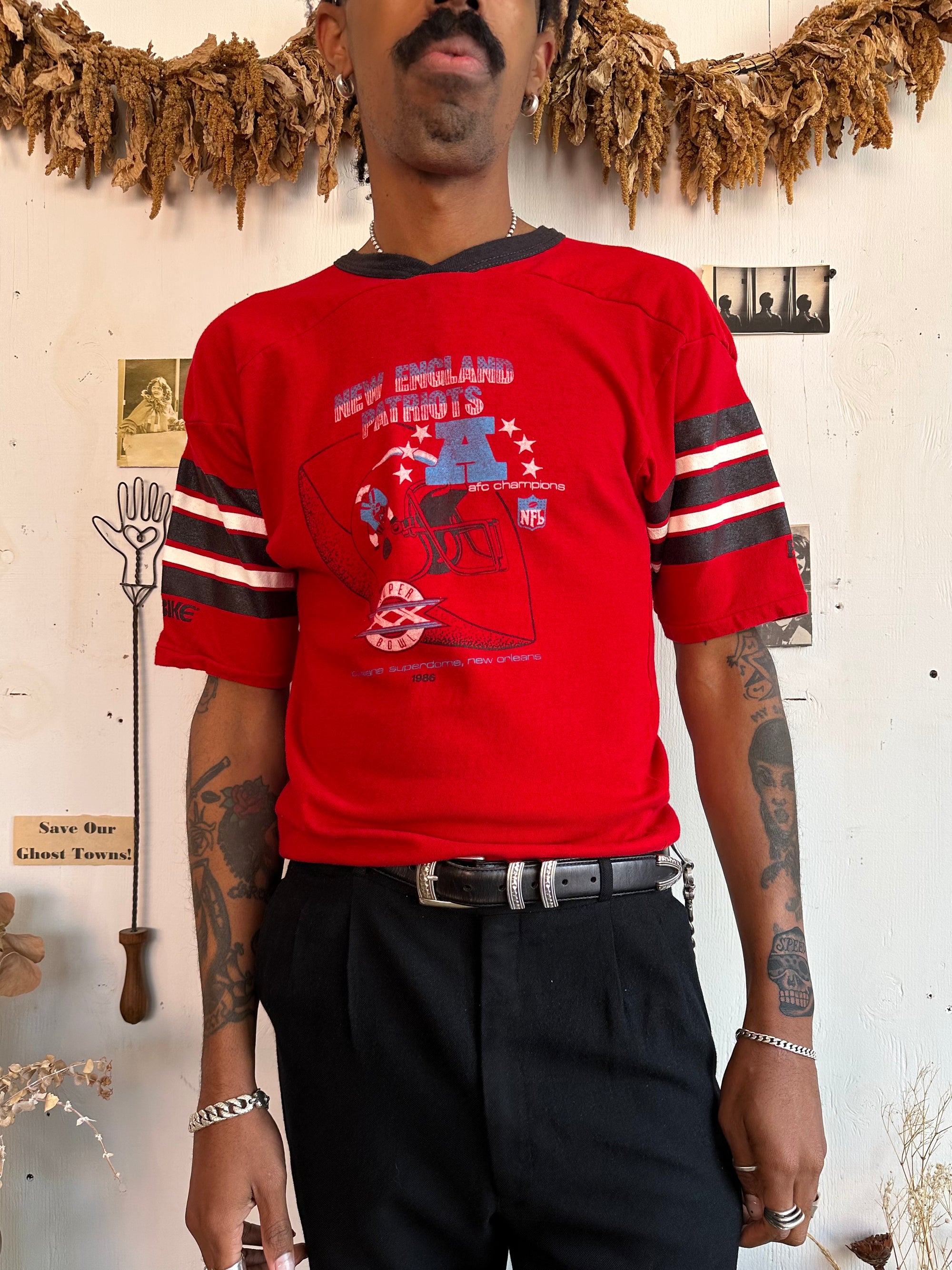 1986 N.E. Patriots Jersey Tee