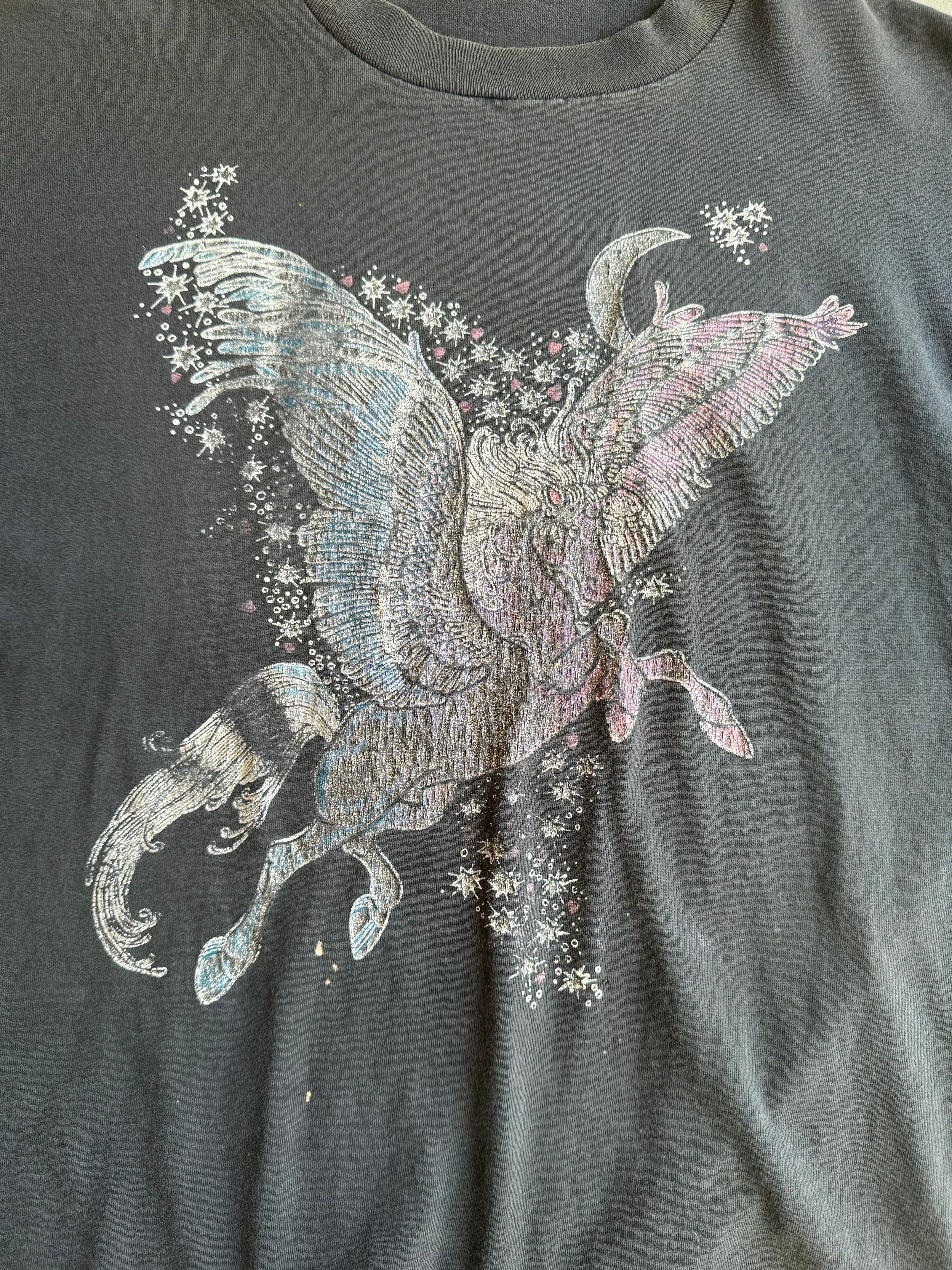 1990s Faded Pegasus T-Shirt (Boxy L)