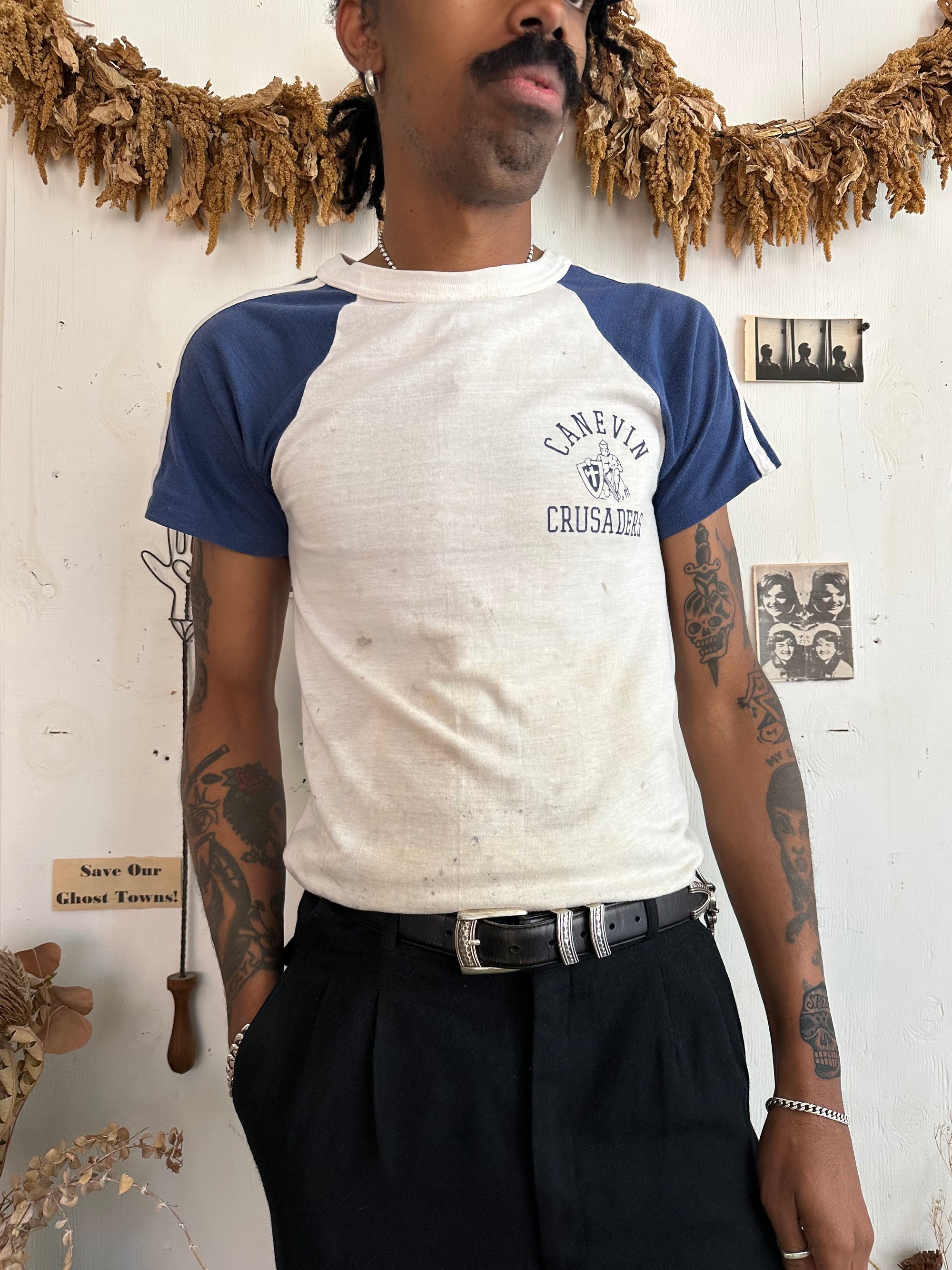 1980s Thrashed Canevin Crusaders Jersey Tee