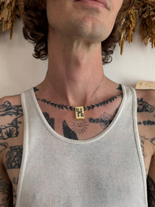 1940s 9 of Spades Playing Card Necklace (15")
