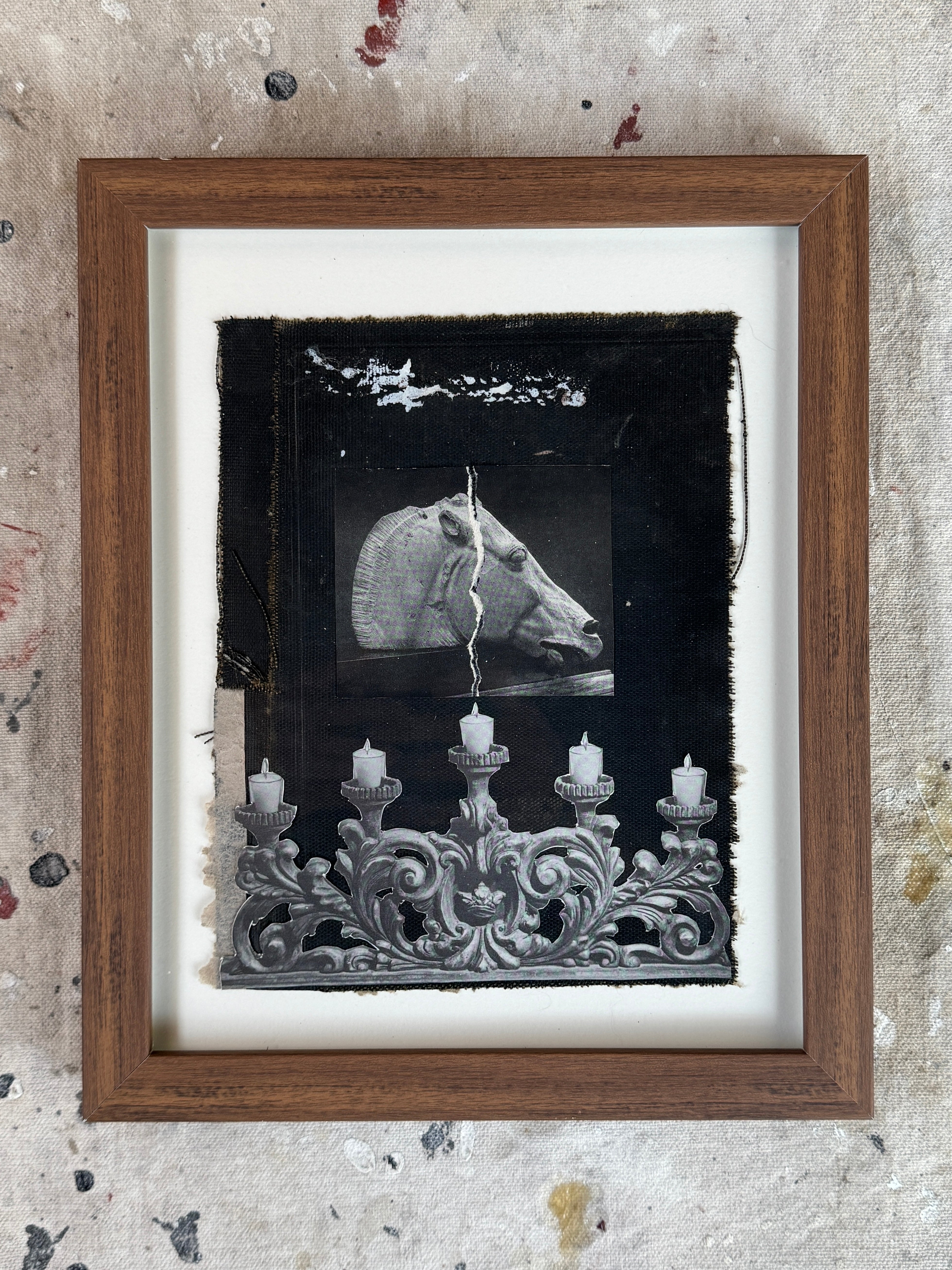 Fabric Study - Collage/Assemblage (8" x 10")