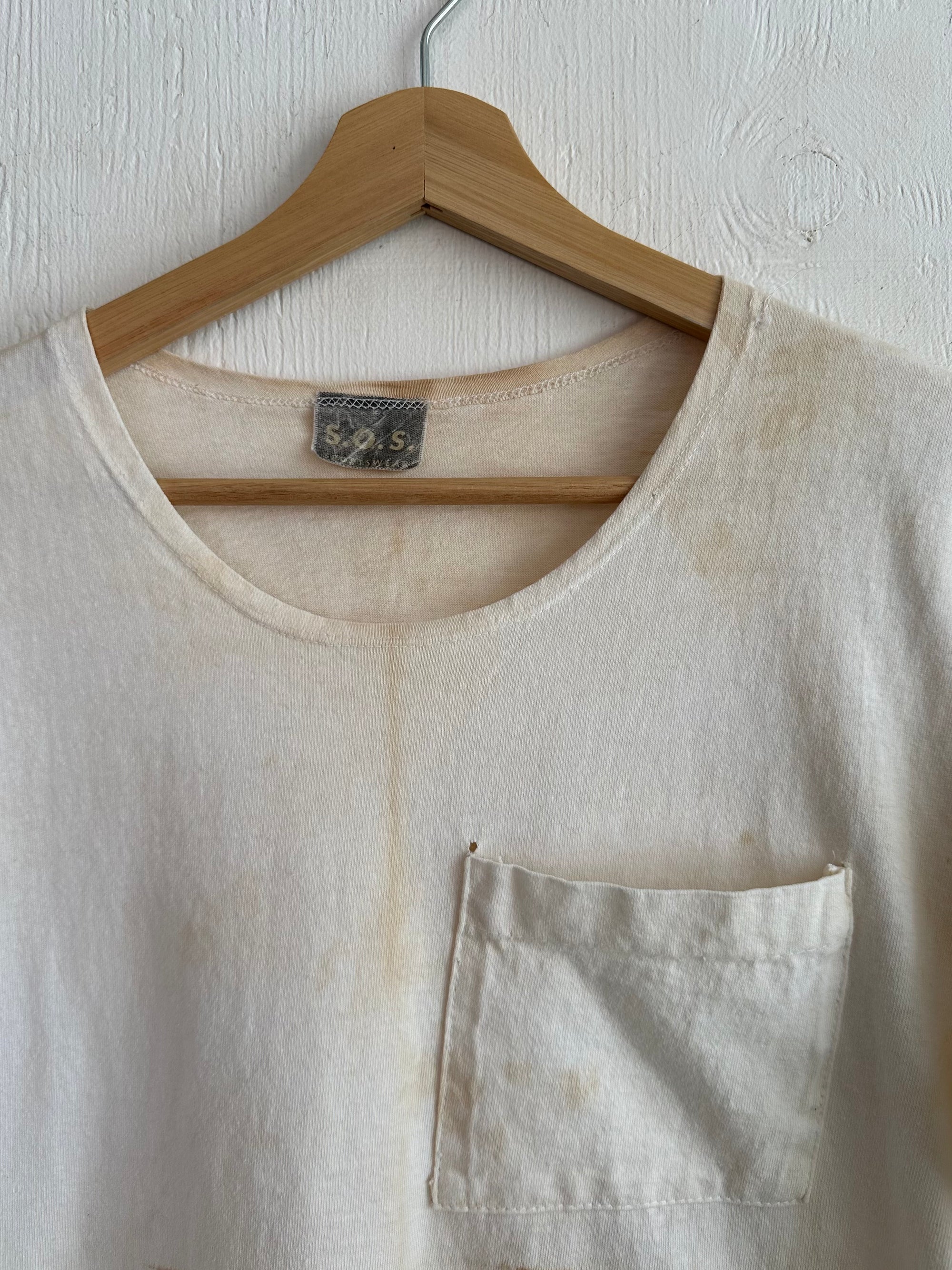 1980s Thrashed Square Pocket Tee