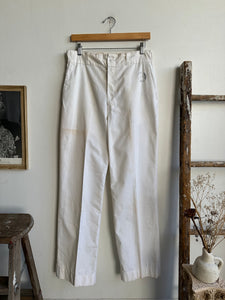 1960s Orderly High Rise Work Trousers (31 x 30