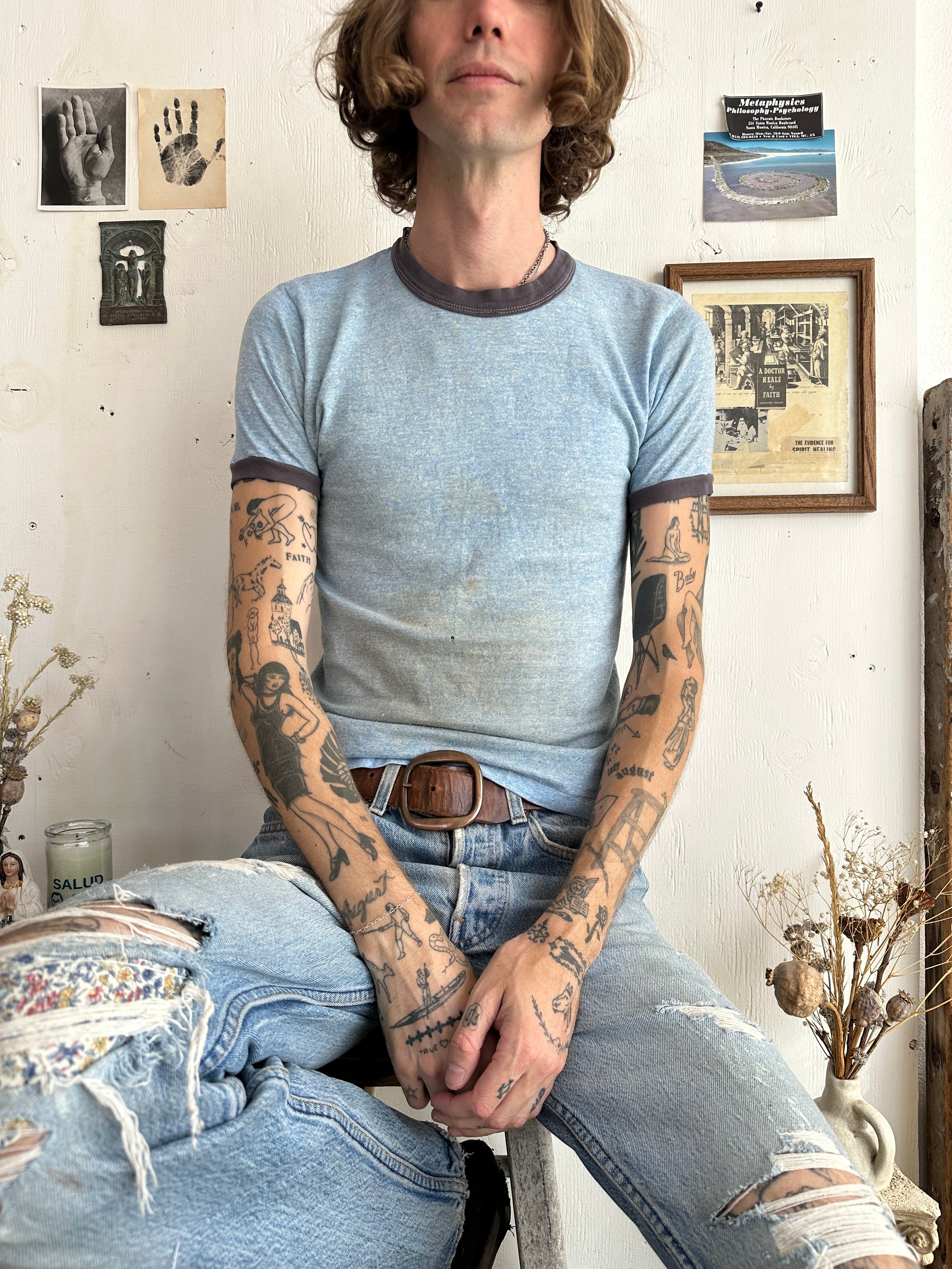 1980s Well Worn Blank Tee (S/M)