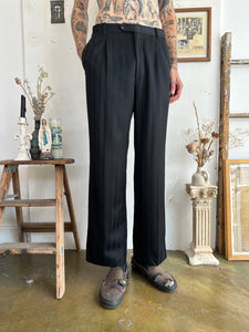 1980s Pleated Pinstripe Trousers (30/30)