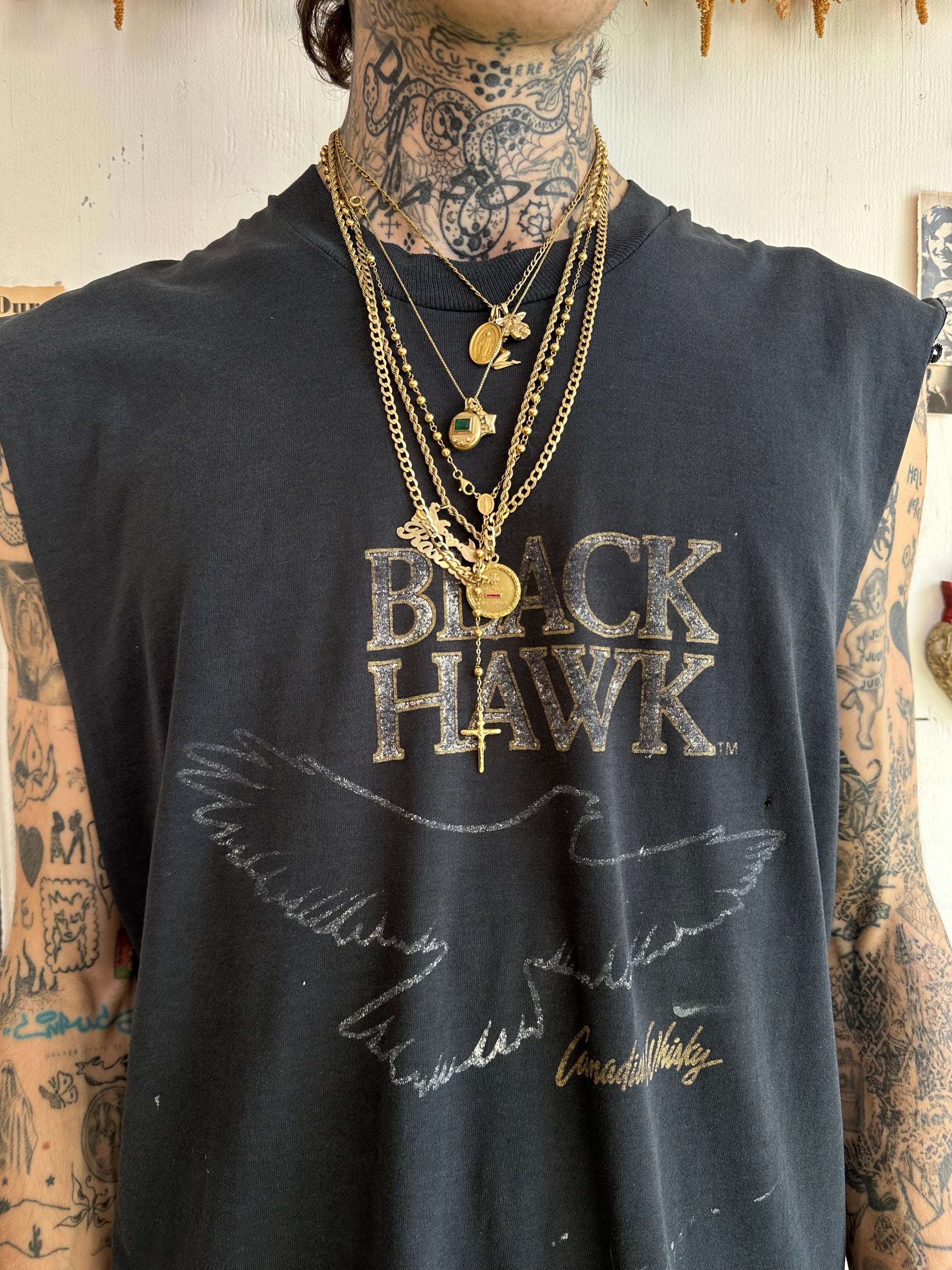 1990s Black Hawk Muscle Tee