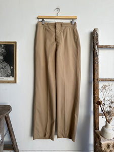1960s Khaki Baggy Army Trousers (28 x 31)