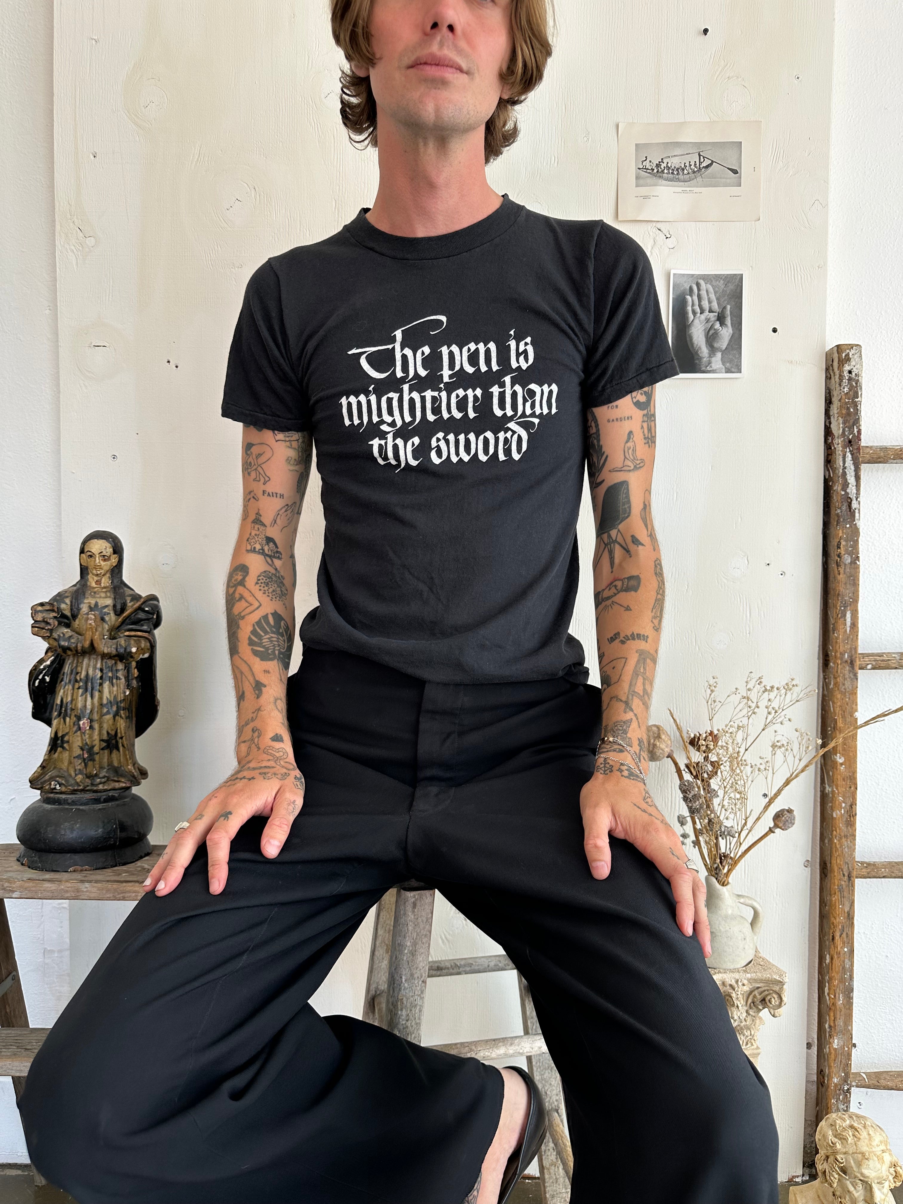 1970s Pen Vs. Sword T-Shirt (S)
