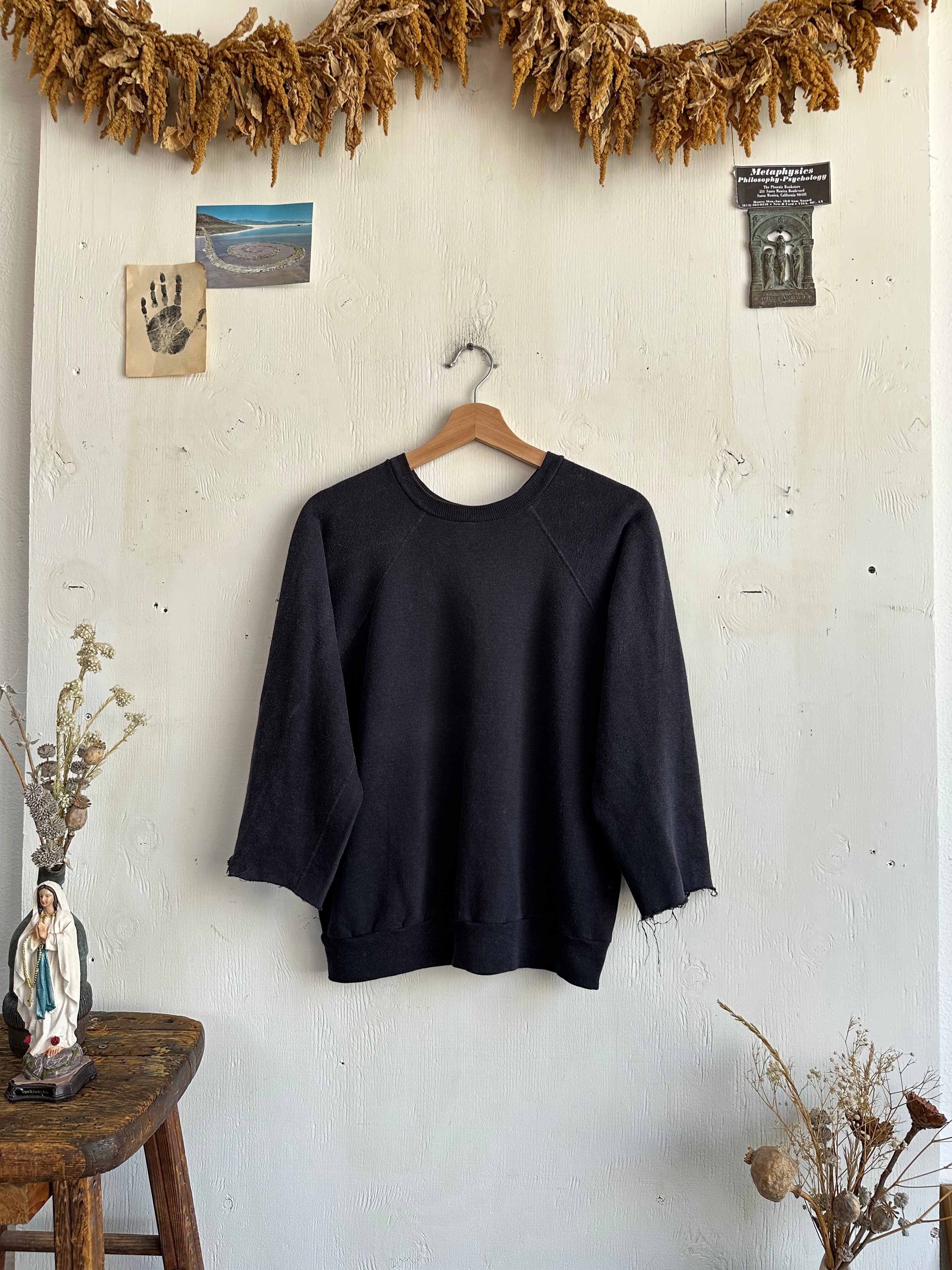 1980s Chopped Sleeve Sweatshirt (Boxy S)