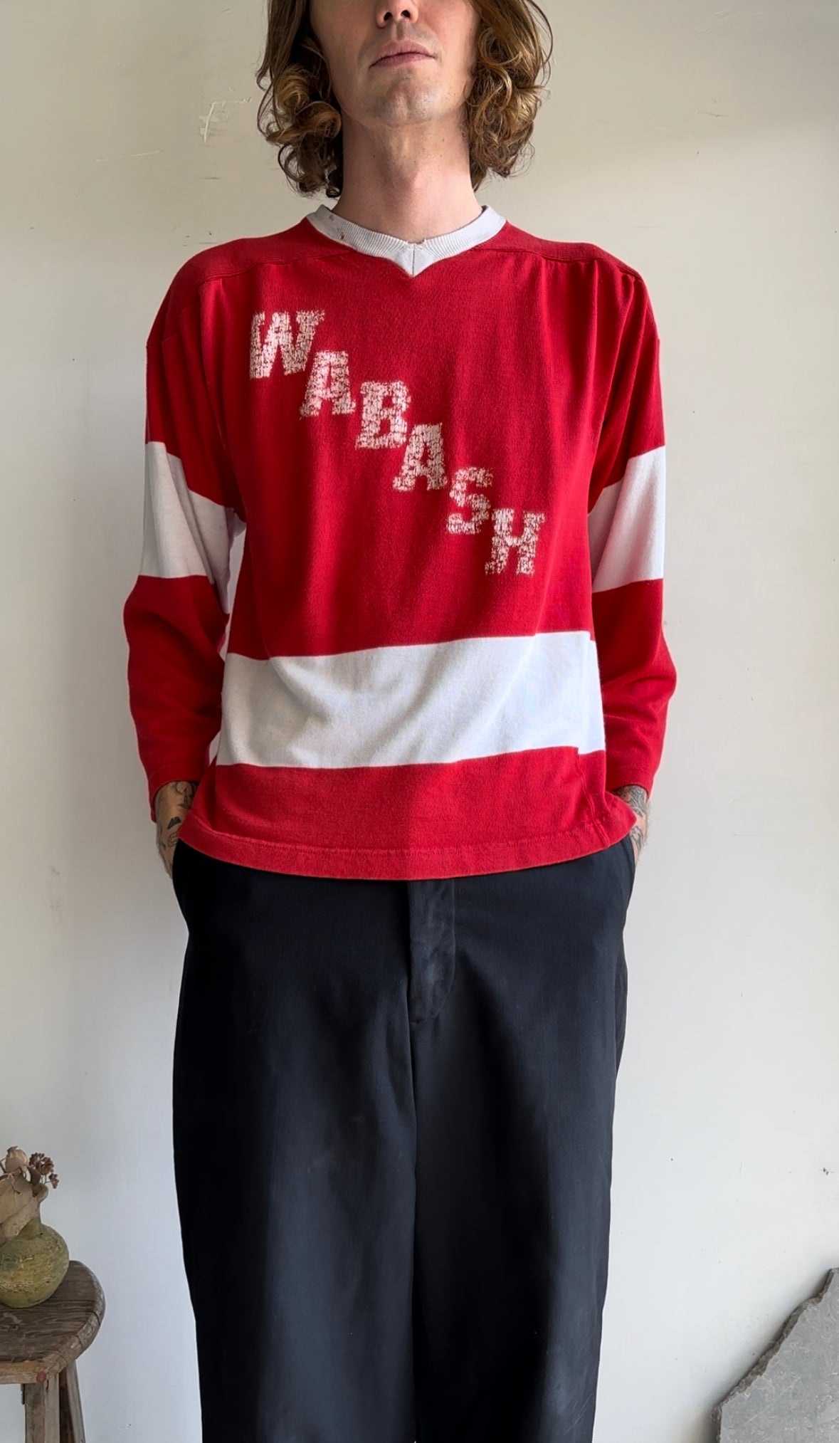 1960s Faded Wabash Long Sleeve Jersey (M/L)