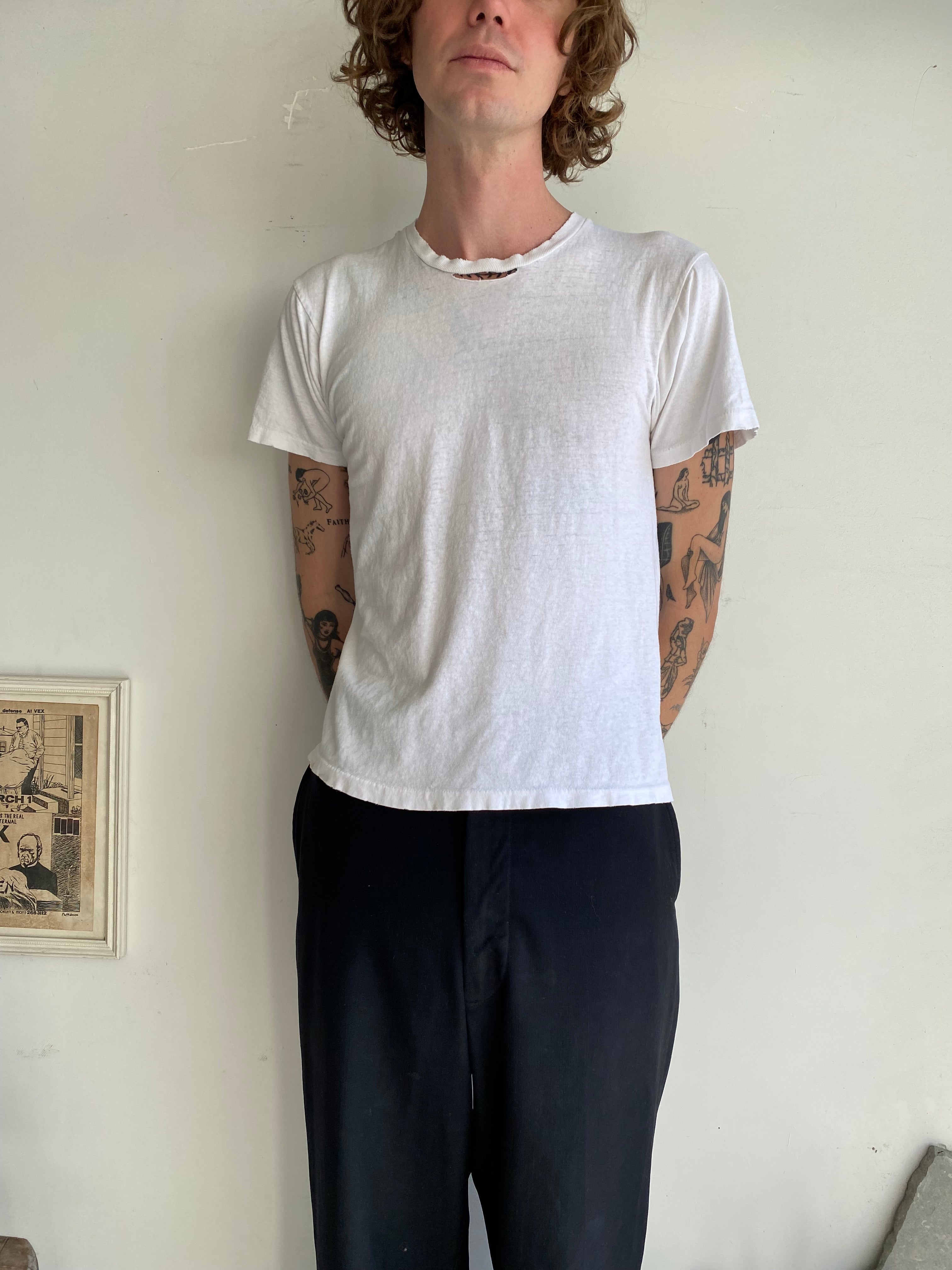 1980s Well-Worn White Blank (S/M)