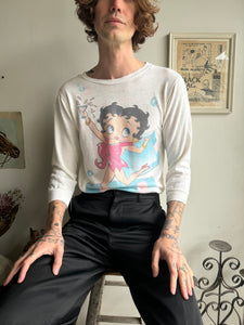 1980s Faded Betty Bop Sweatshirt (M)