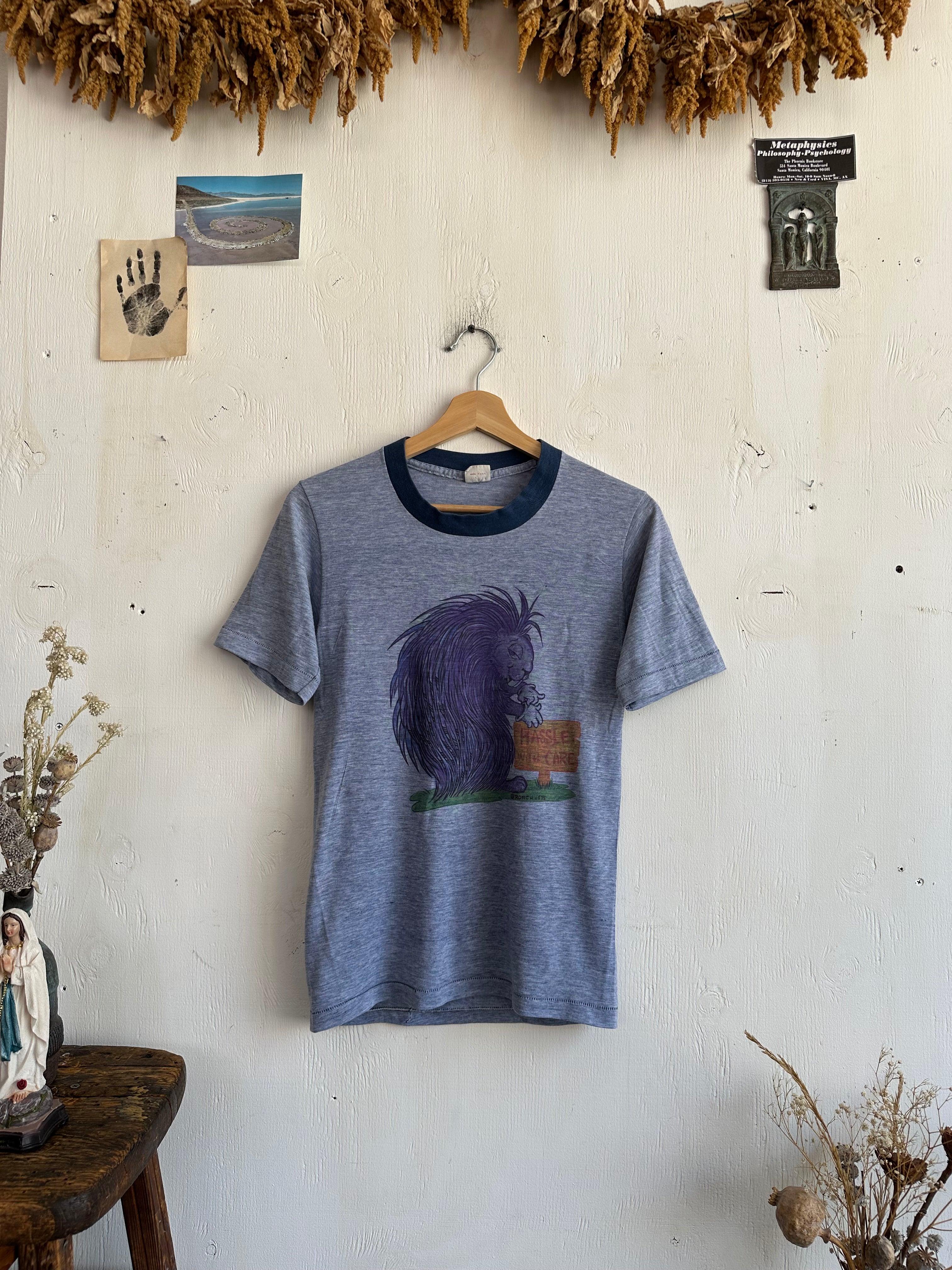 1970s Faded Hassle With Care T-Shirt (XS/S)