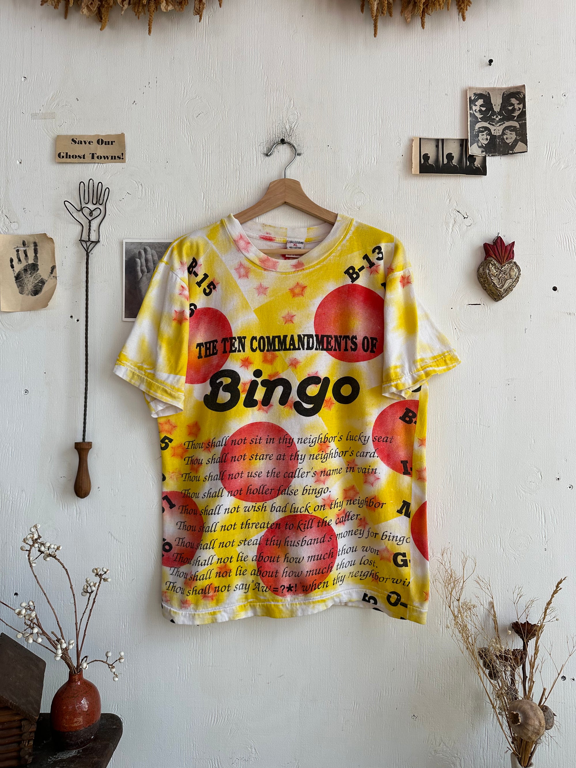1990s Ten Commandments of Bingo Tee