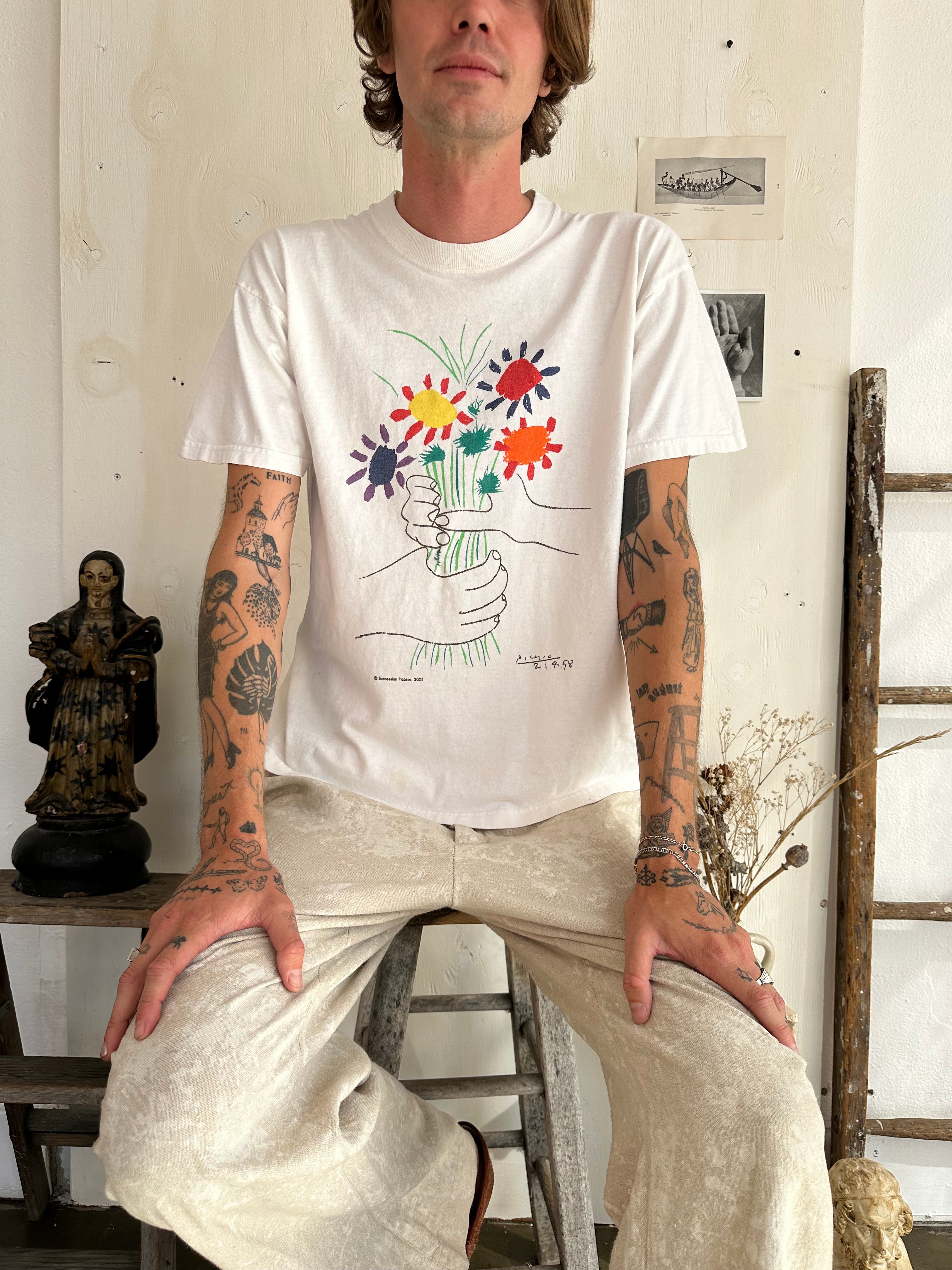2003 Picasso Flowers Tee (Boxy L)