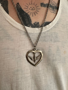 Dove Heart Pendant Necklace