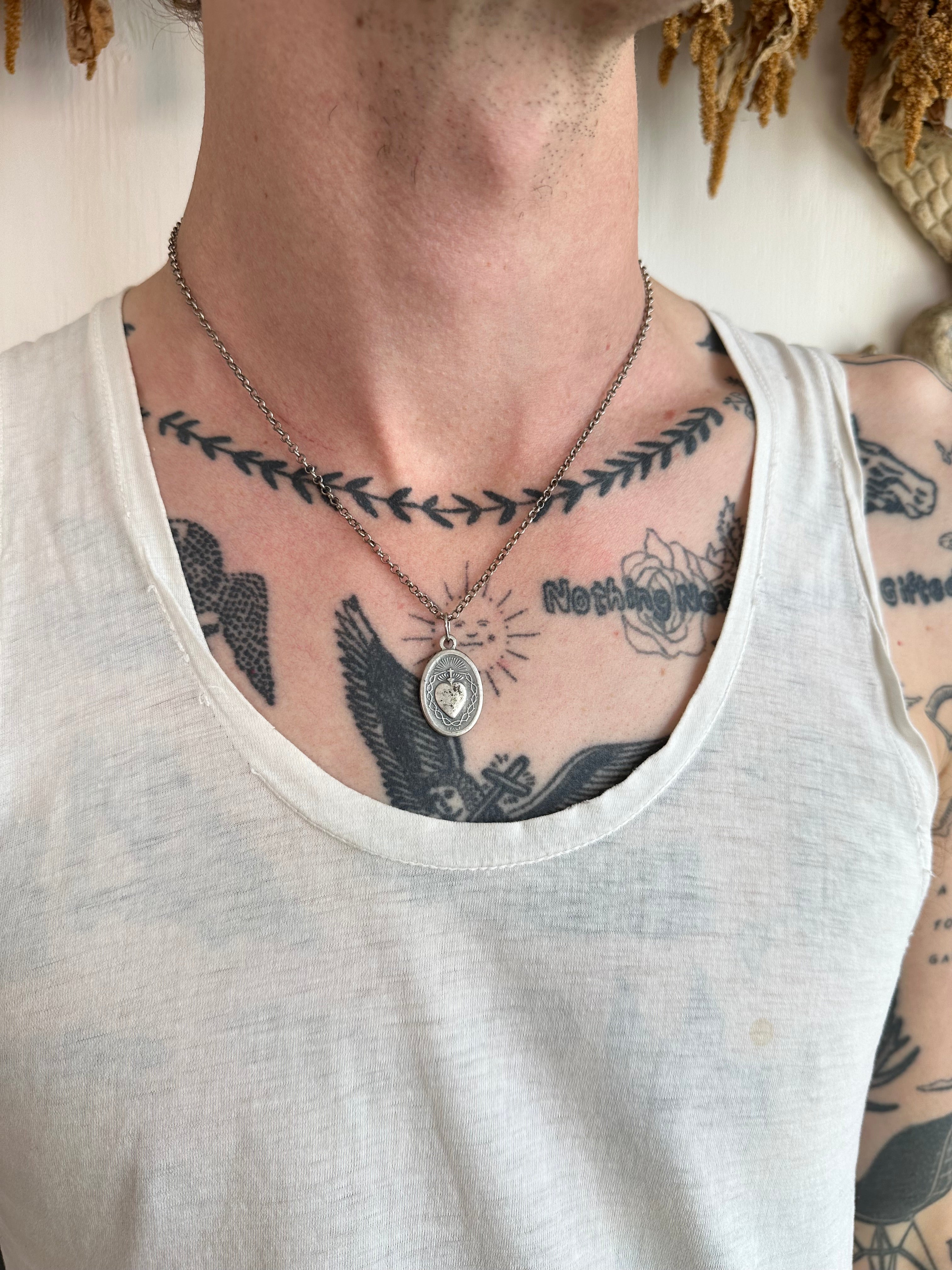 Sacred Heart Pendant Necklace