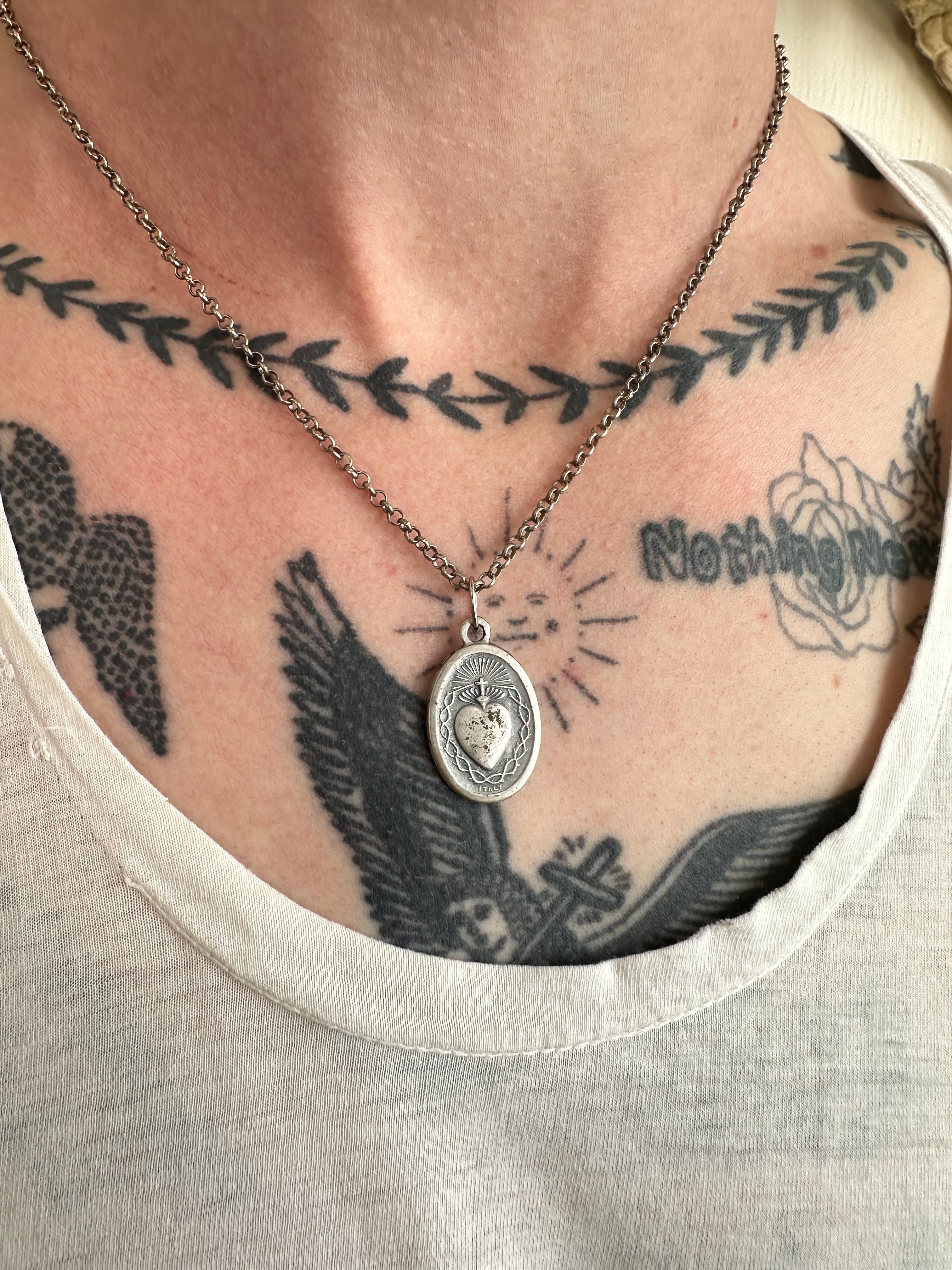 Sacred Heart Pendant Necklace