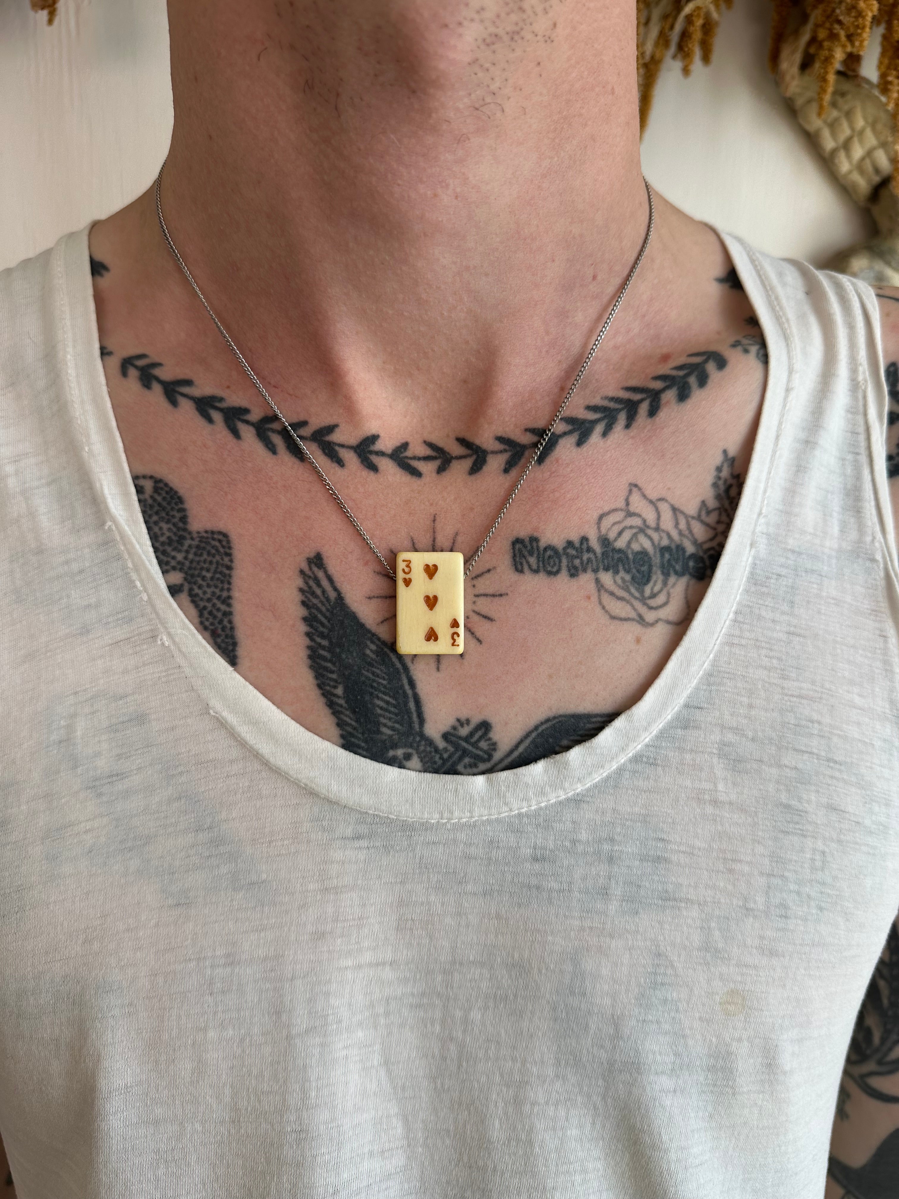 Three of Hearts Pendant Necklace