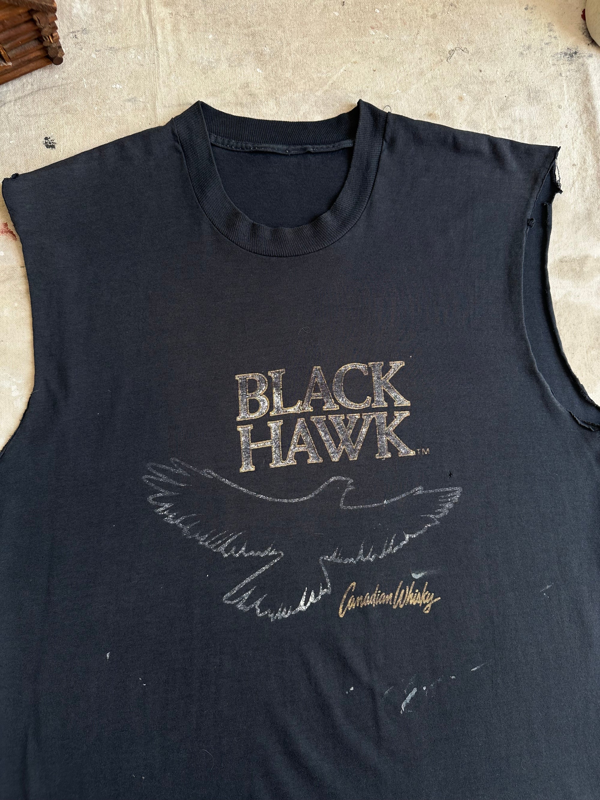 1990s Black Hawk Muscle Tee