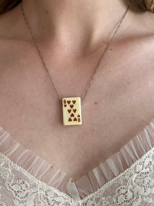 Eight of Hearts Pendant Necklace