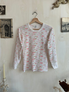 1970s Pink Floral Thermal (S)