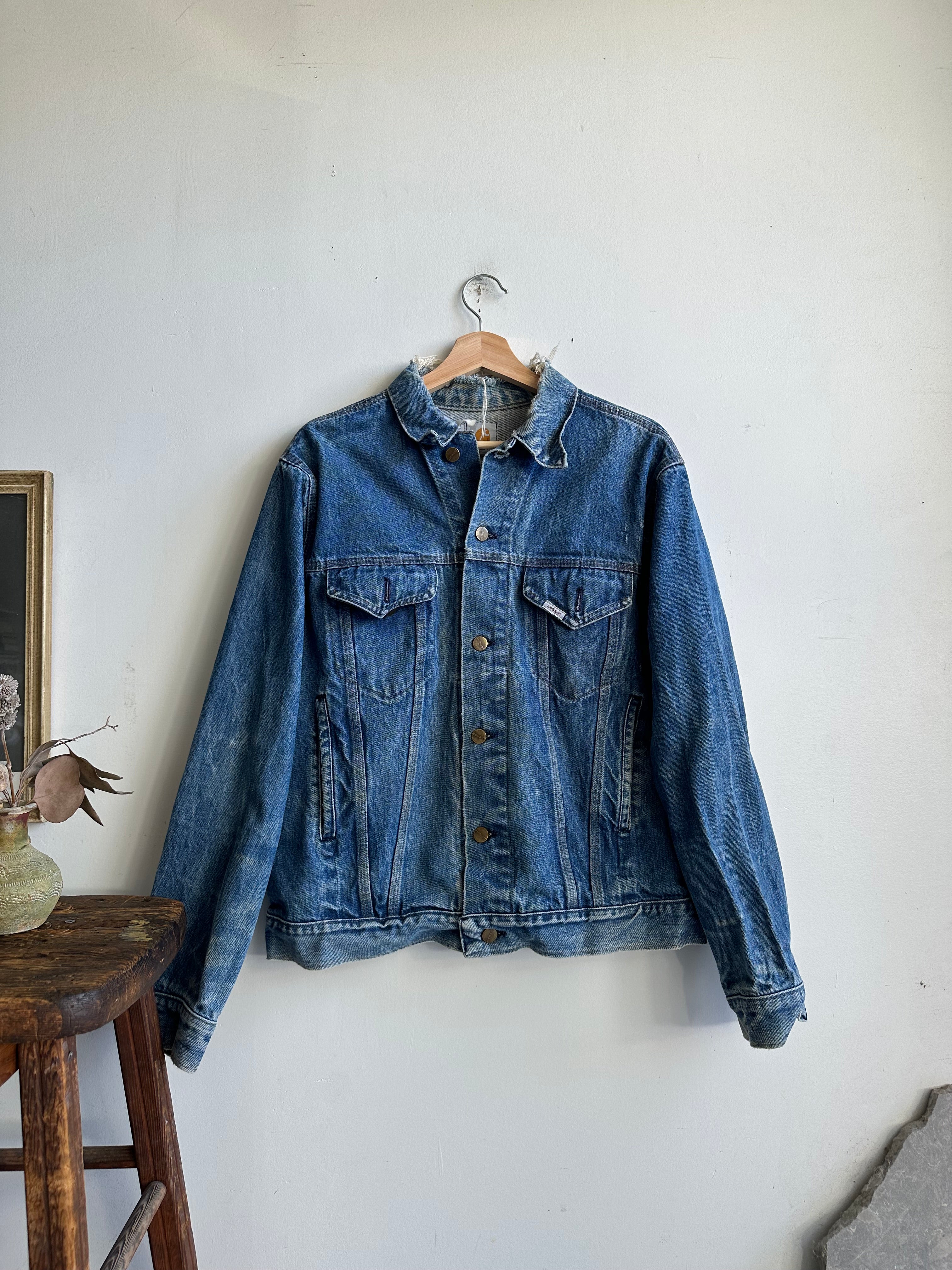 1990s Well-Worn Carhartt Denim Jacket (M)