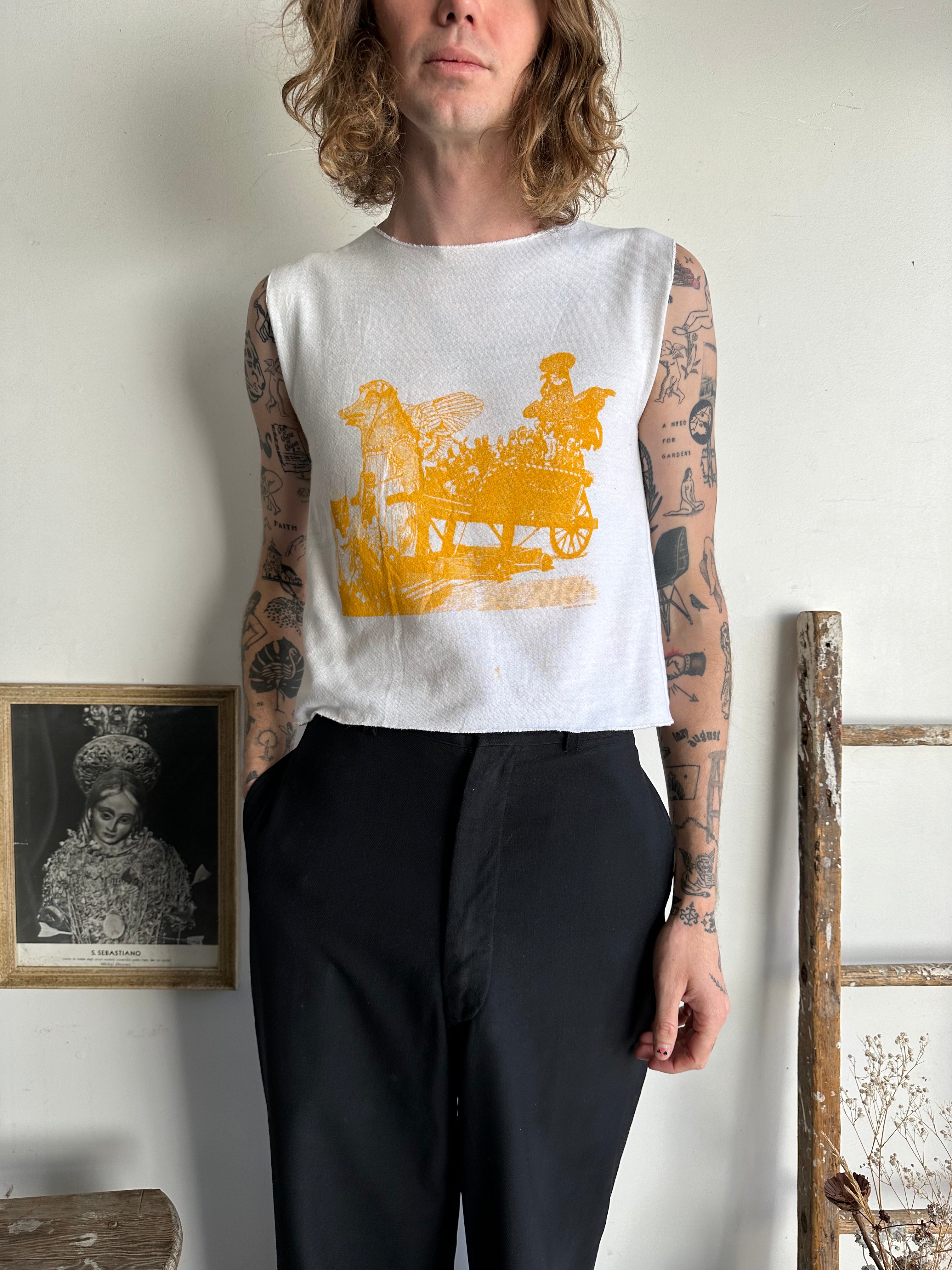 1980s Faded Carriage REM Muscle Sweatshirt Tee (M)