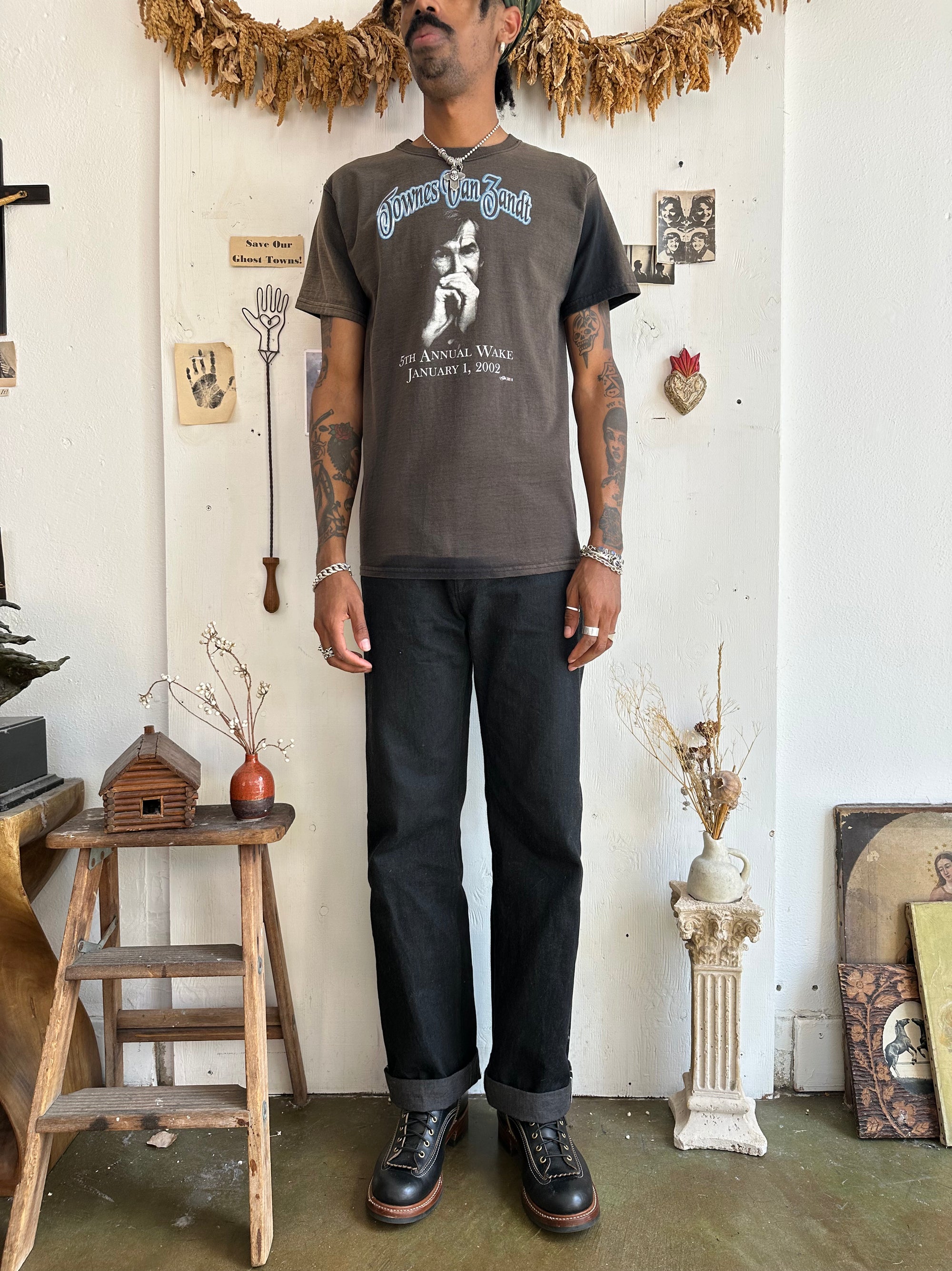 2001 Faded Townes Van Zandt Annual Wake Tee