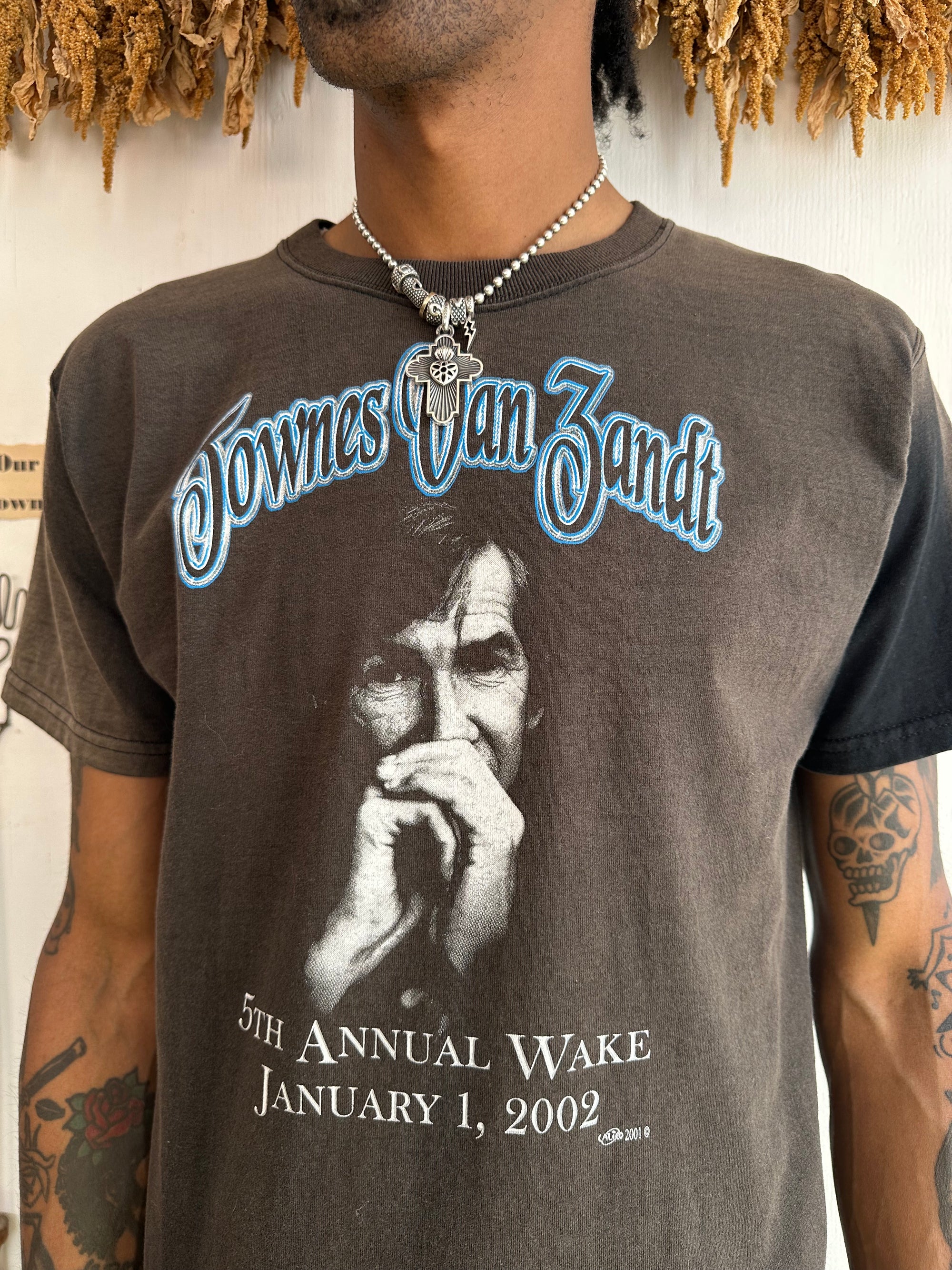 2001 Faded Townes Van Zandt Annual Wake Tee