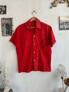 1960s Thrashed Sunfaded Short Sleeve Button Down (Boxy M/L)