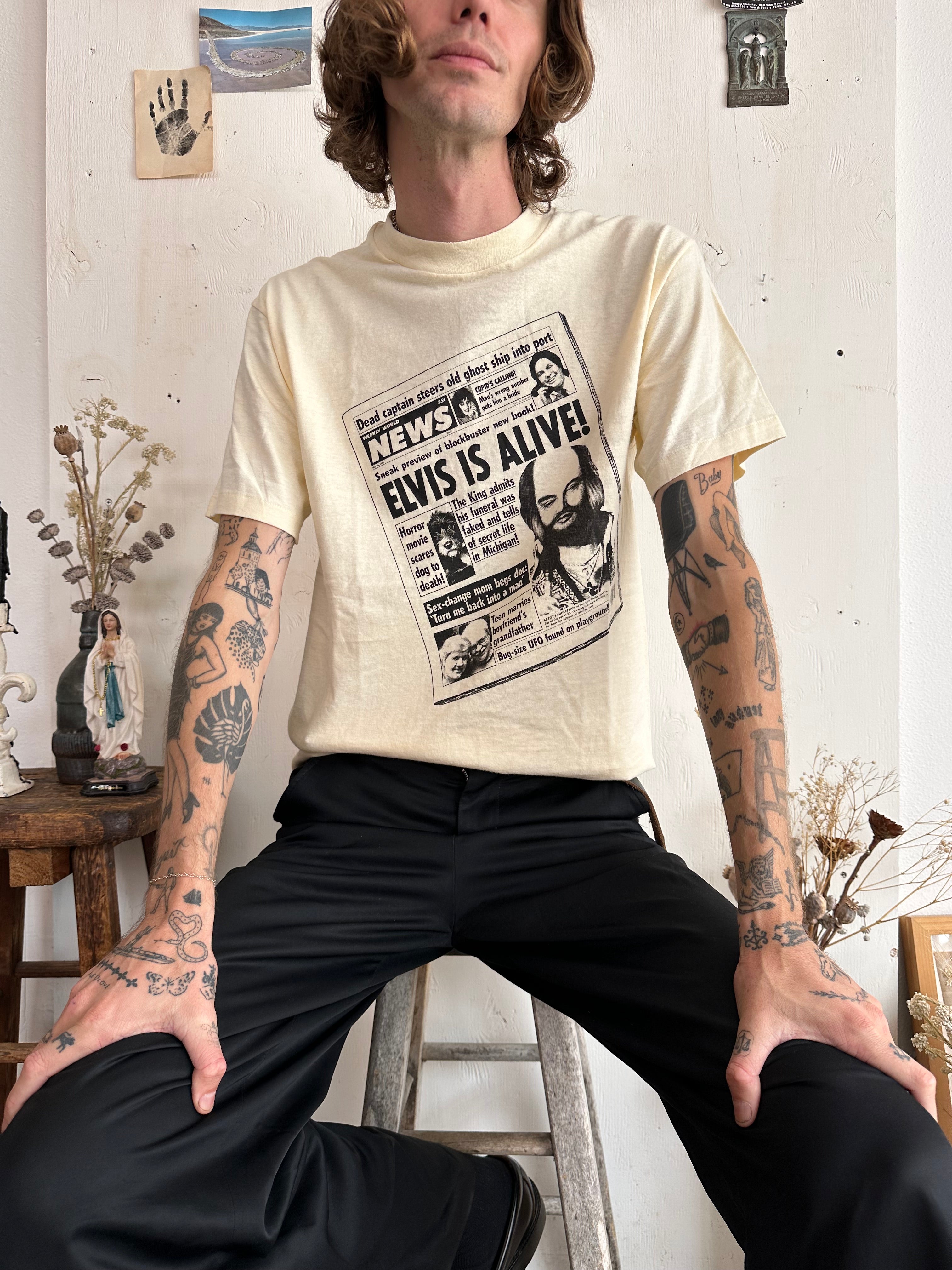 1988 Elvis Is Alive Tabloid Tee (M/L)