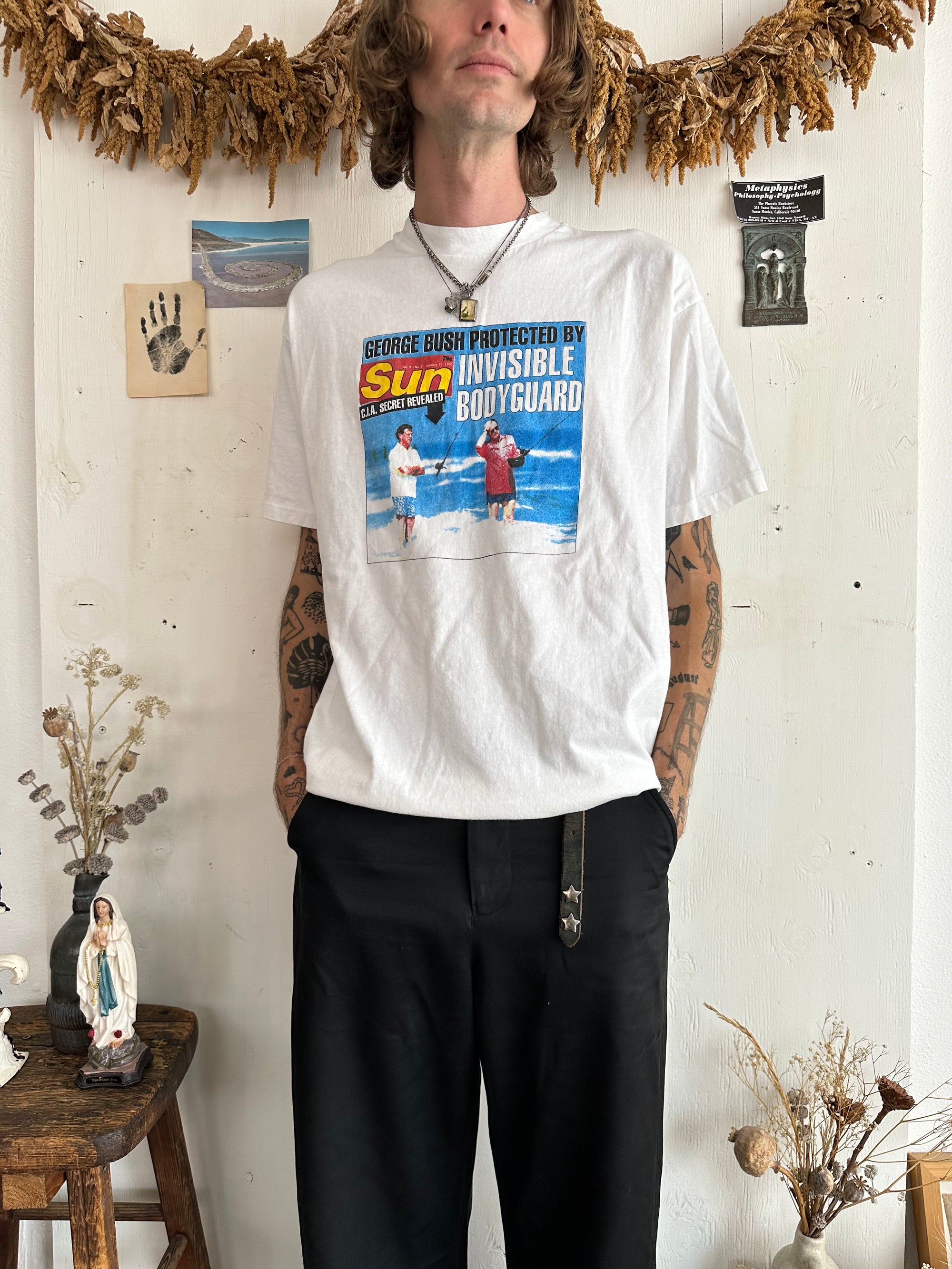 1991 George Bush Invisible Bodyguard Tee