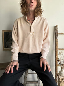 1980s Cream Henley Knit (XL)