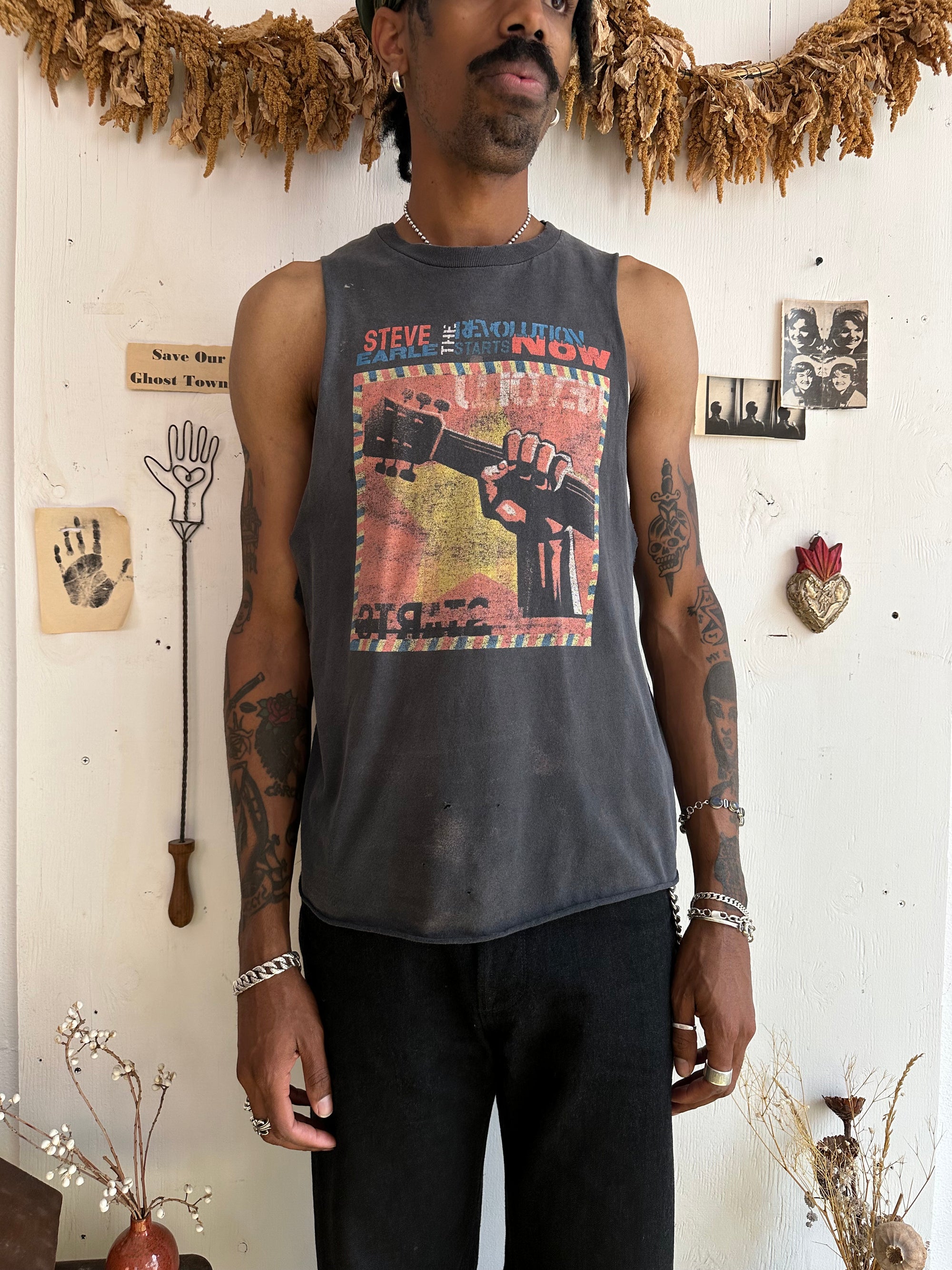 1990s Thrashed Steve Earle Muscle Tee