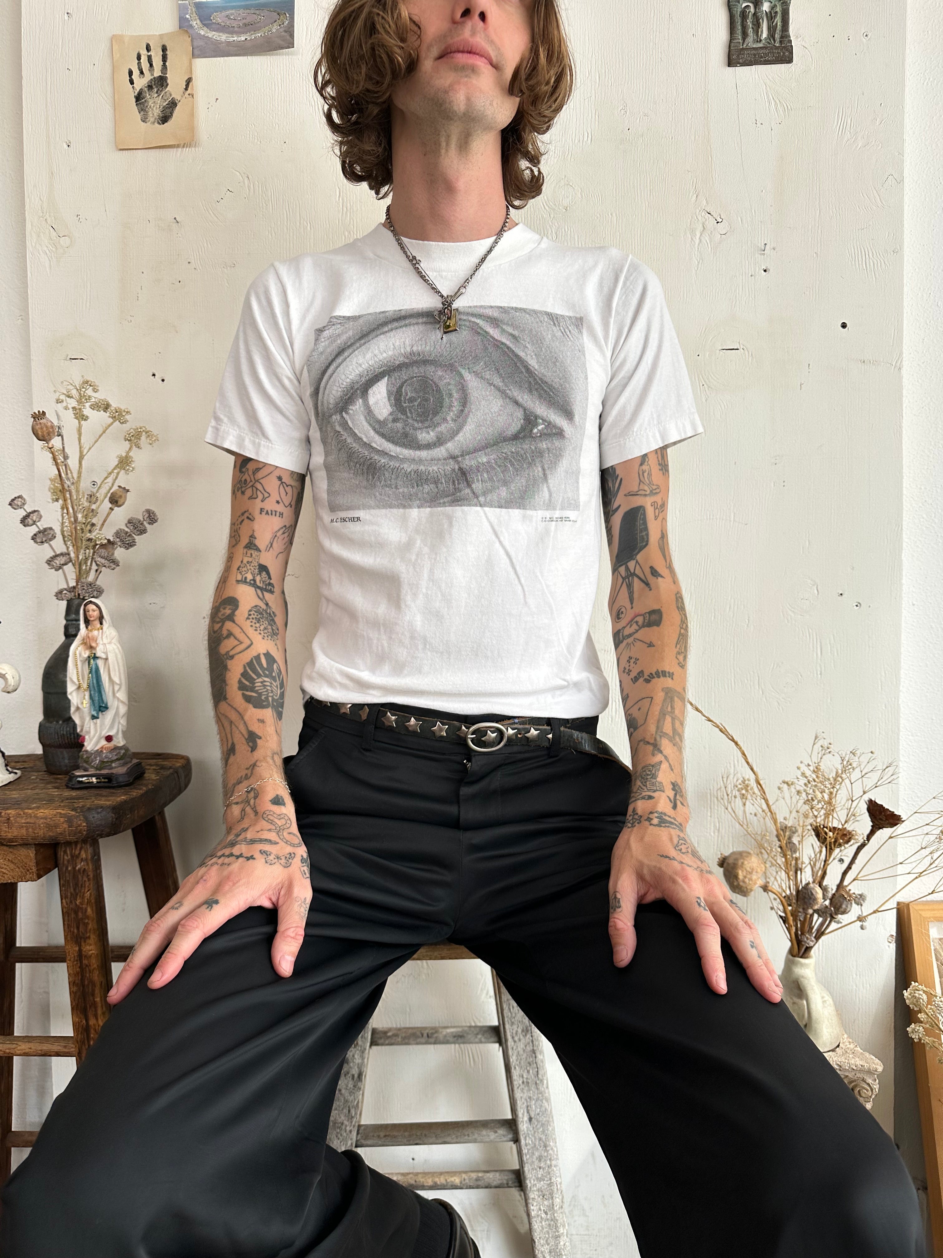 1991 M. C. Escher Eye T-Shirt (S)