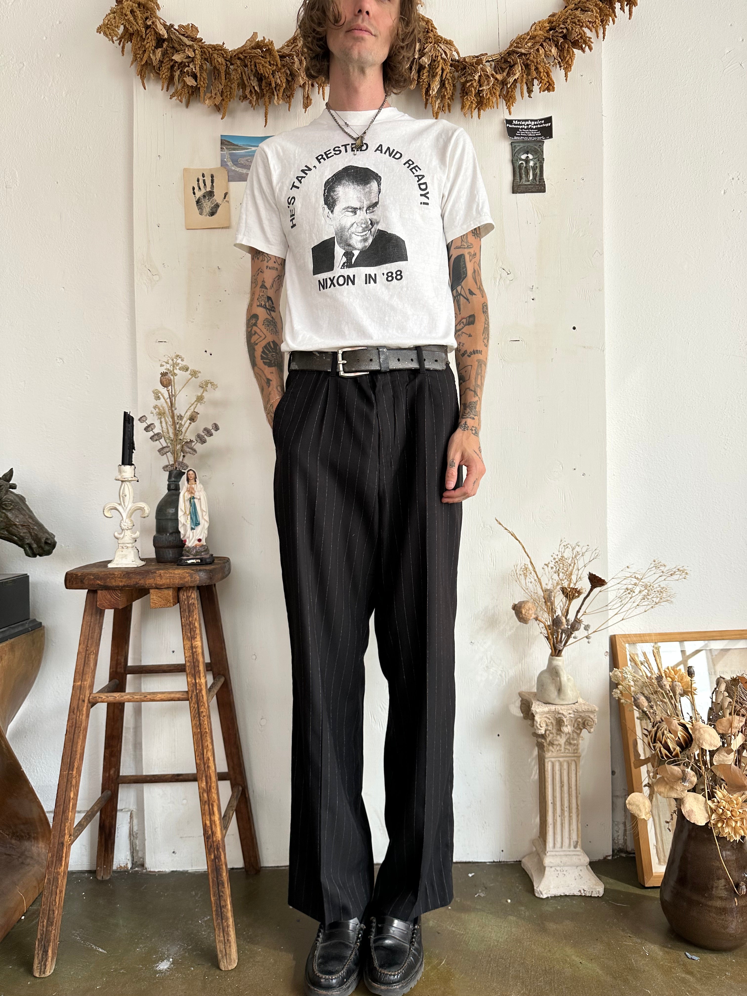 1980s Nixon Tan, Rested, and Ready Tee (M)