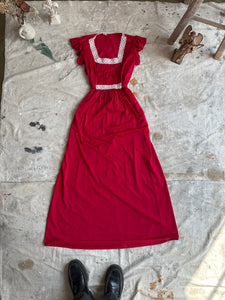 1970s Red Maxi Dress (M/L)