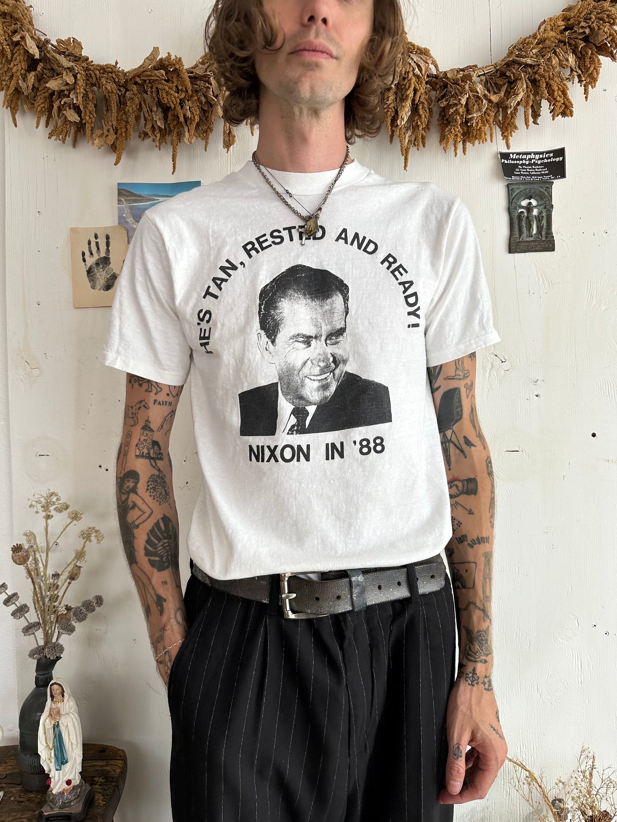 1980s Nixon Tan, Rested, and Ready Tee