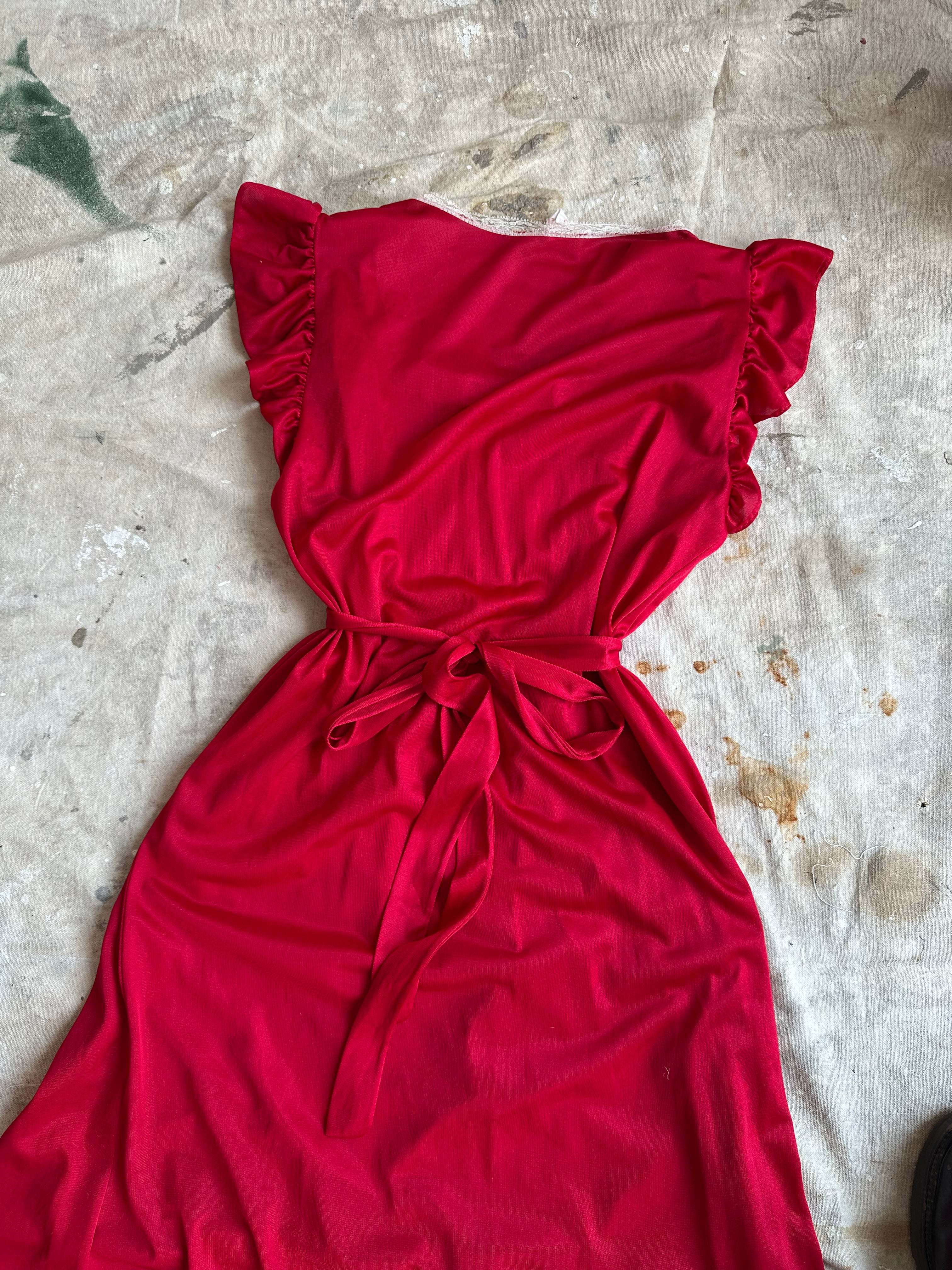 1970s Red Maxi Dress (M/L)